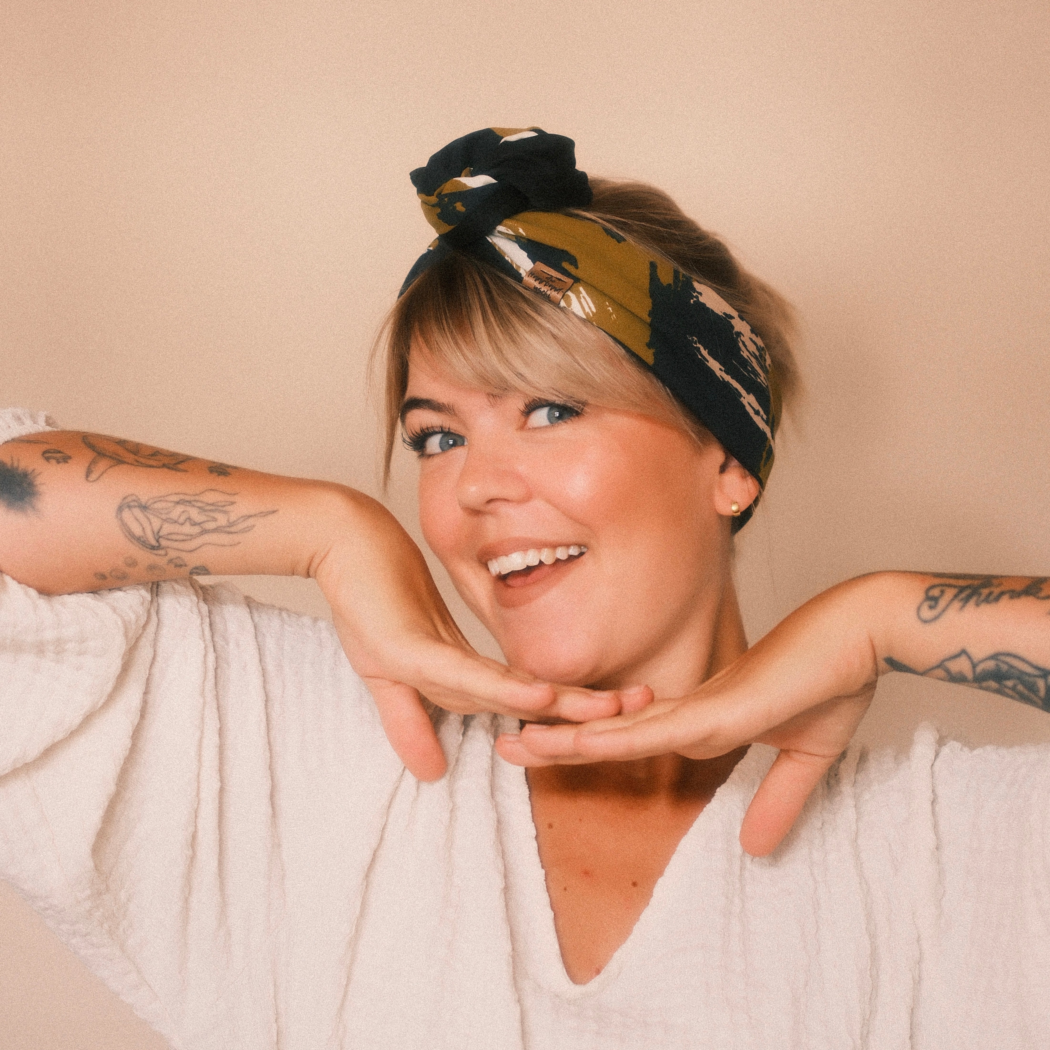 Drahthaarband 2 Seiten - Camouflage Grün