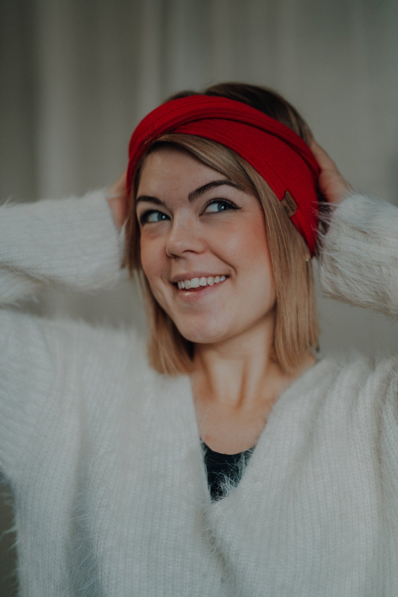 Stirnband gedreht rot