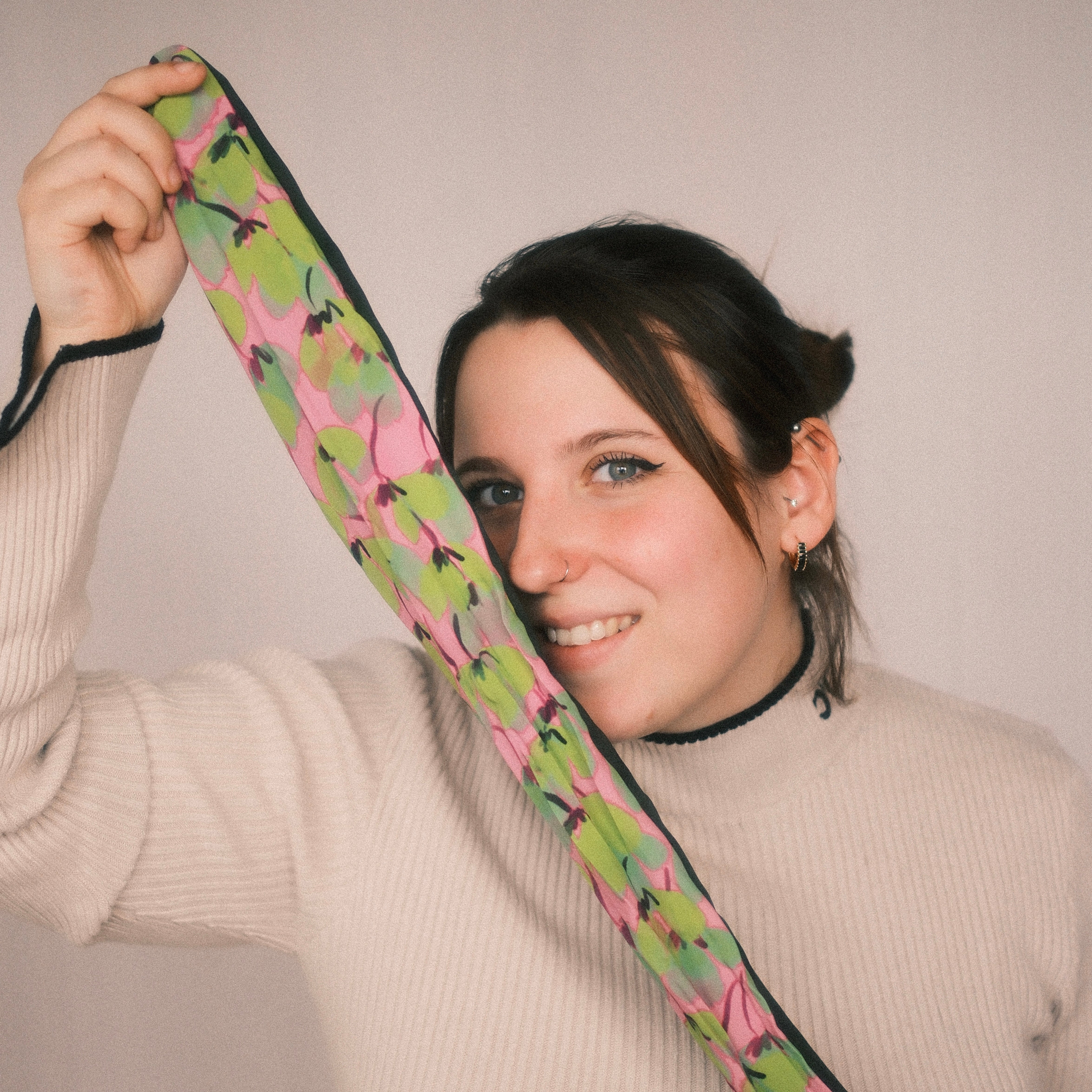 Drahthaarband 2 Seiten - Waldgrün/Kleeblatt