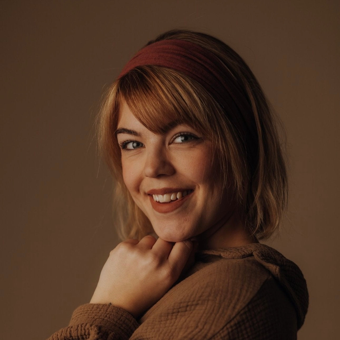 Drahthaarband Musselin rosé