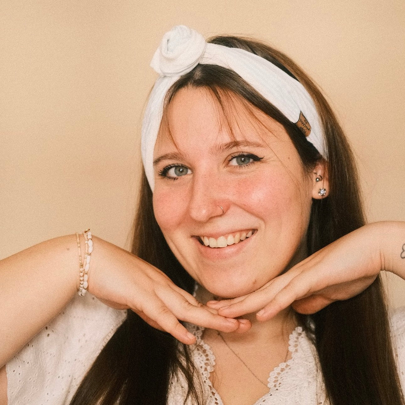 Drahthaarband 2 Seiten gestreift Grün