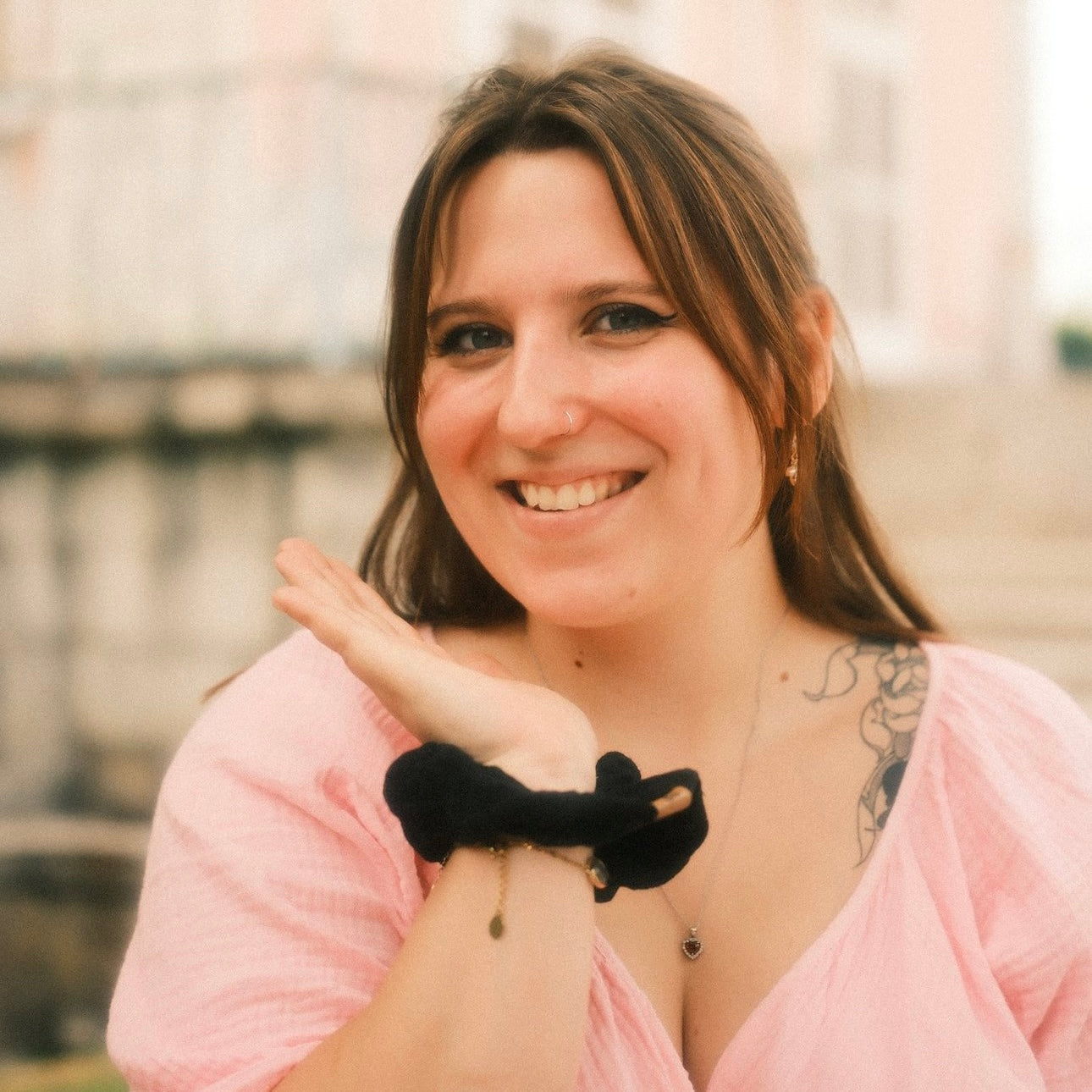 Scrunchie Musselin schwarz