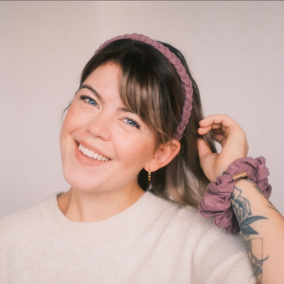 Scrunchie - Glitzer Lila