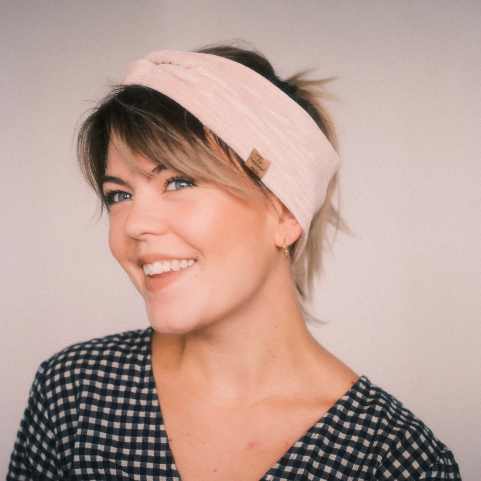 Basic Haarband - Cord Rosa