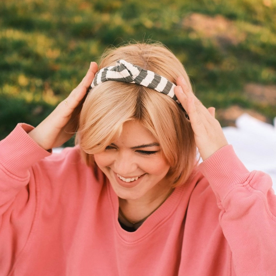 Lilly - gestreift Grün