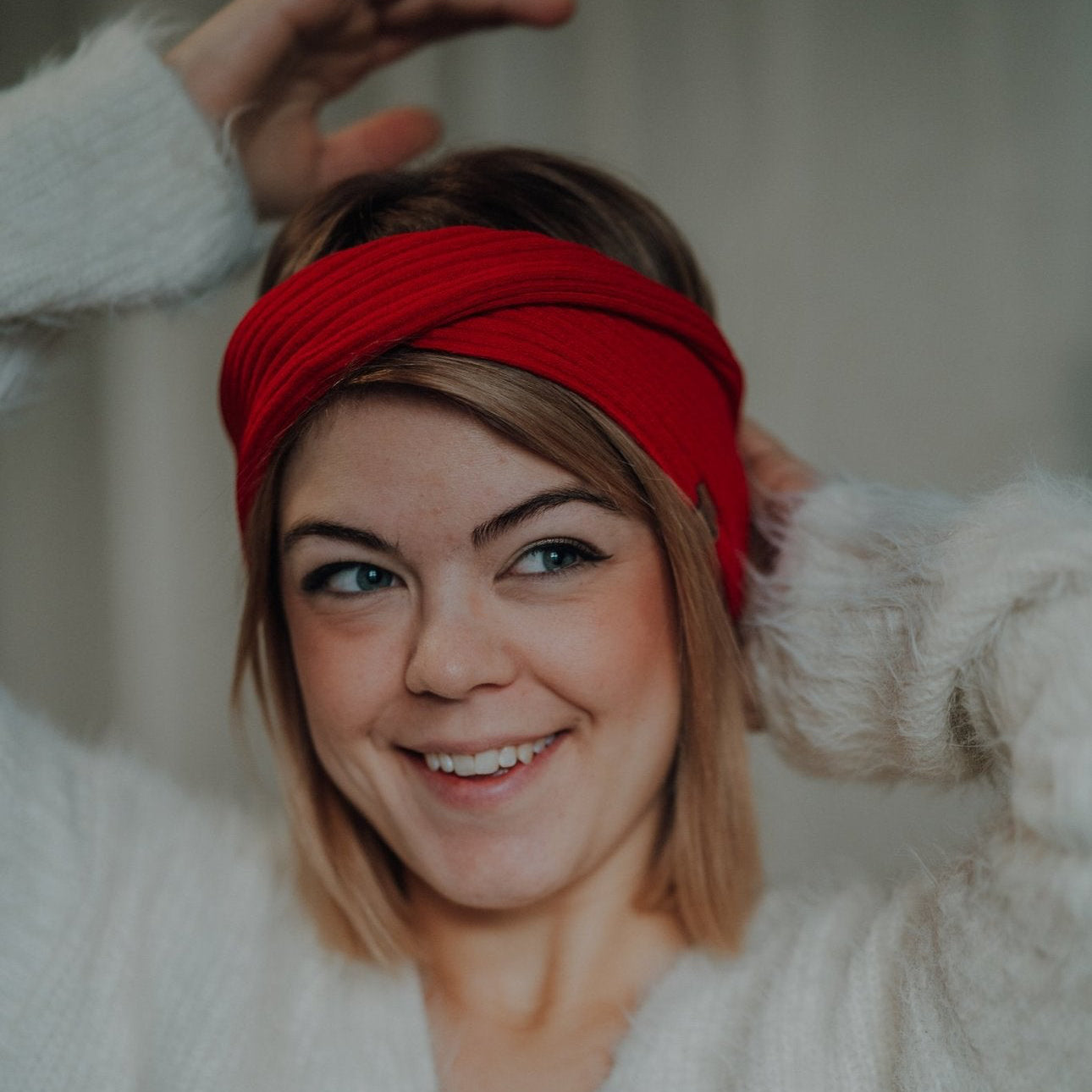 Stirnband gedreht rot