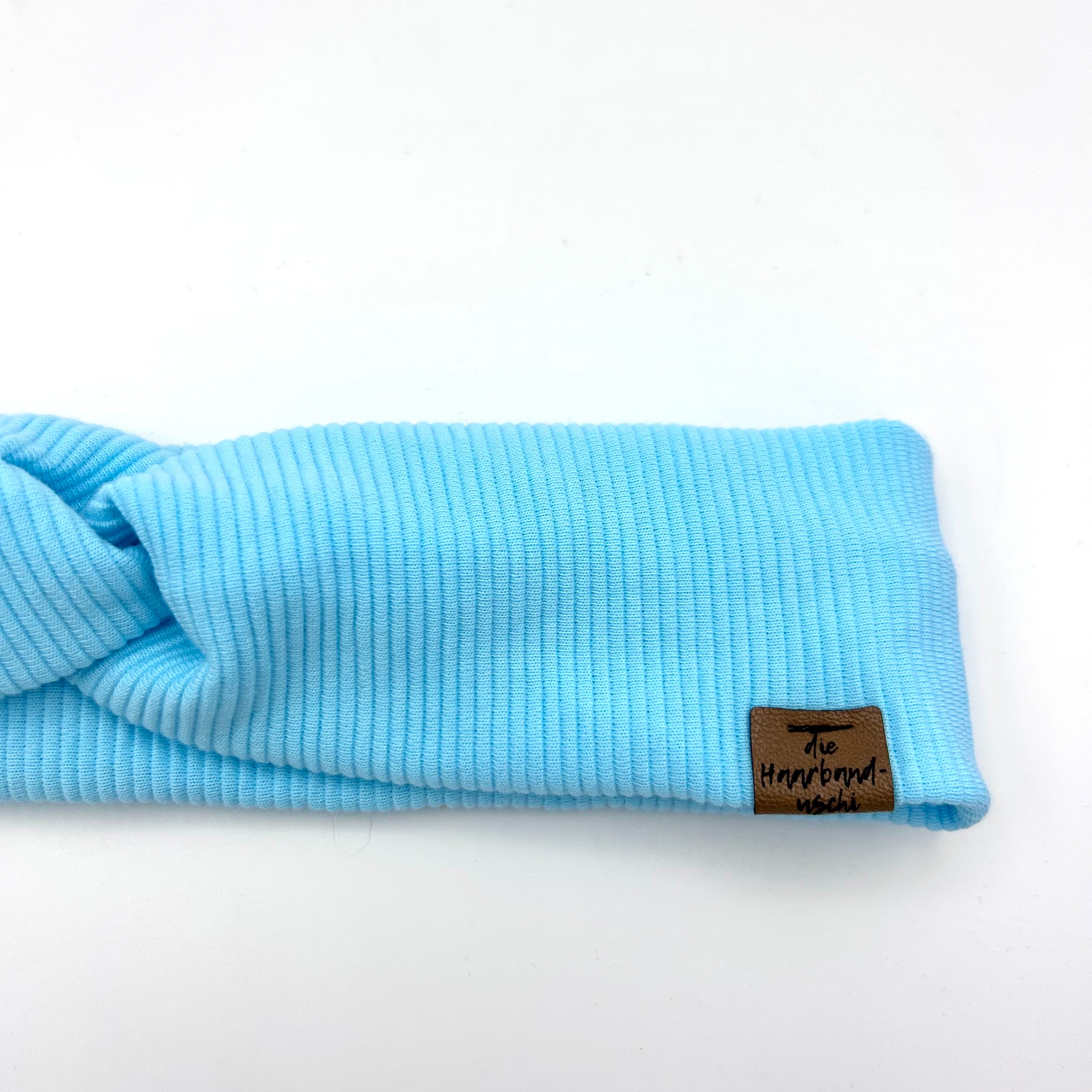 Basic Haarband - Soft Rib Babyblau