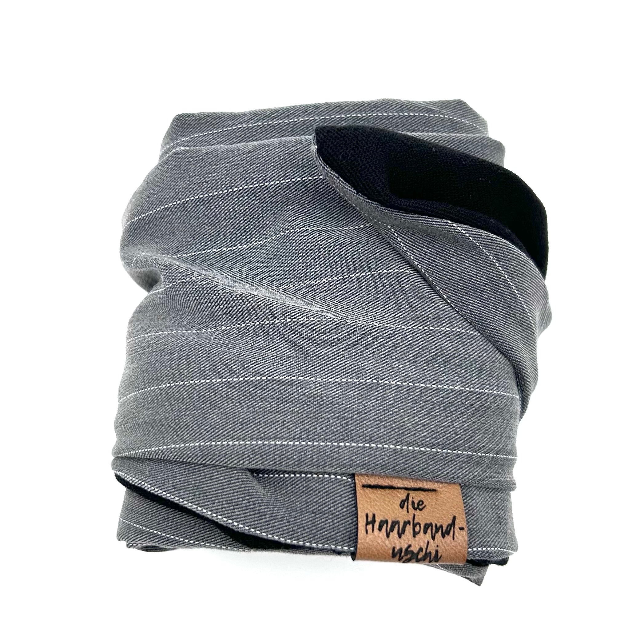 Drahthaarband 2 Seiten - Nadelstreifen Grau