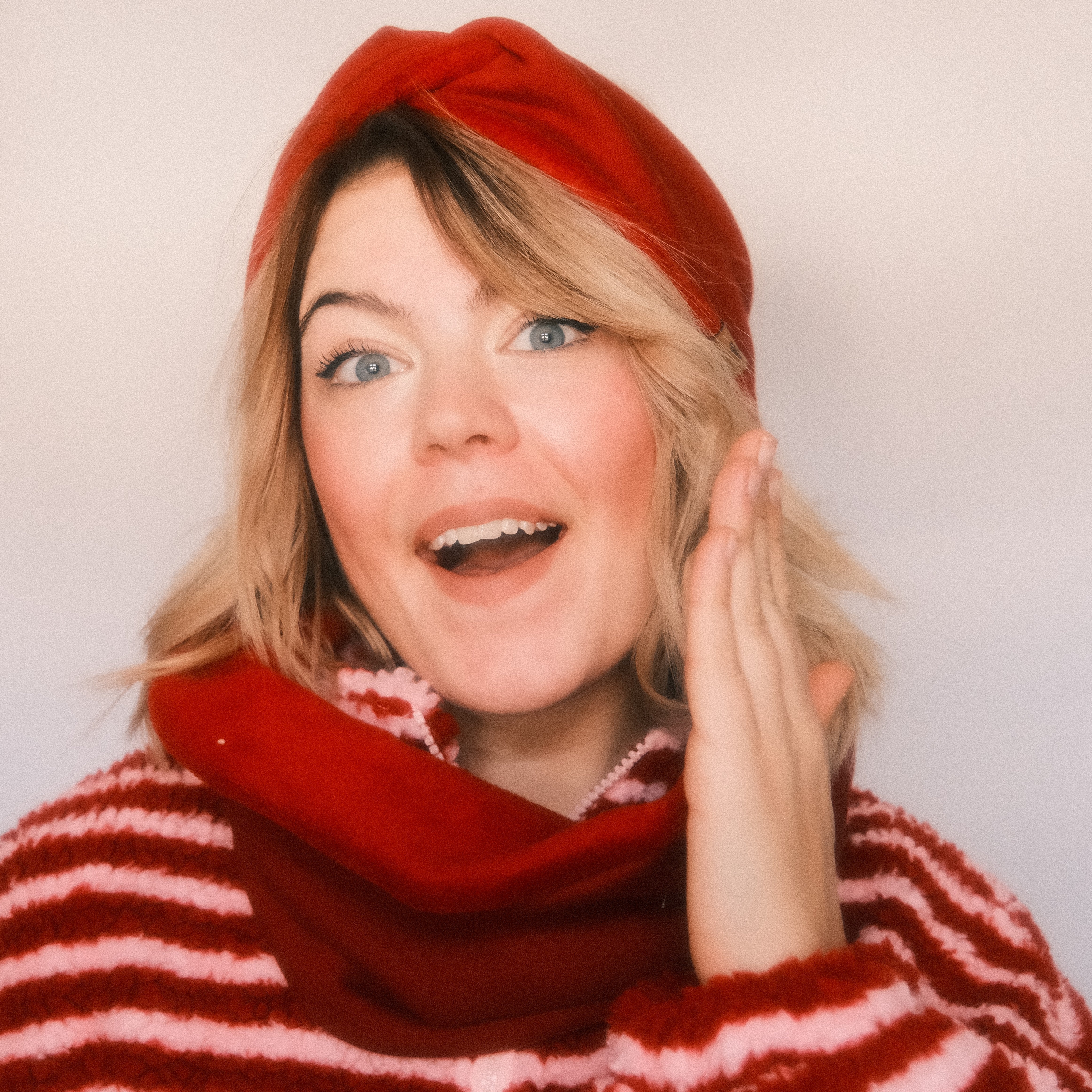 Loop - Samt gefüttert Rot