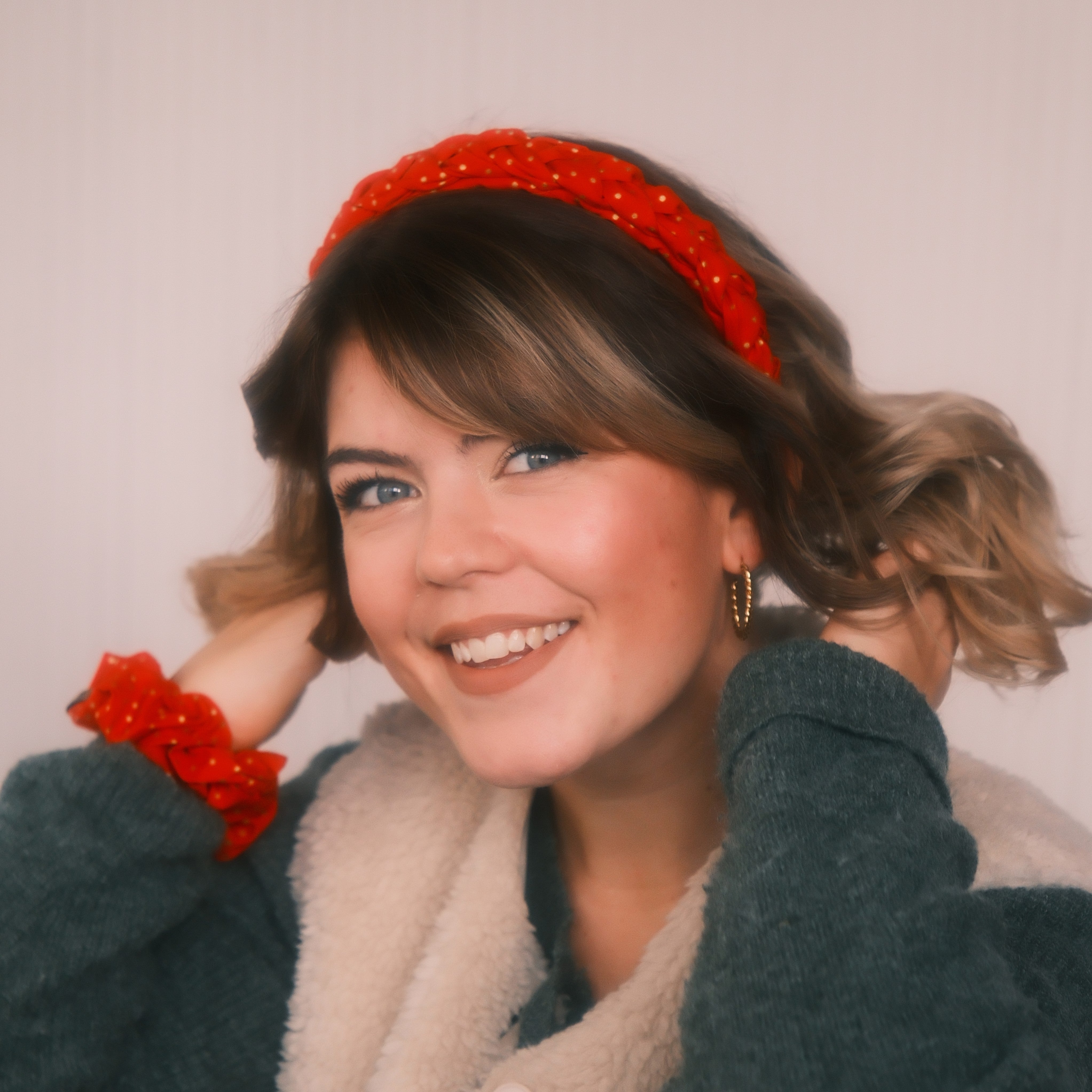 Scrunchie - Dots Rot