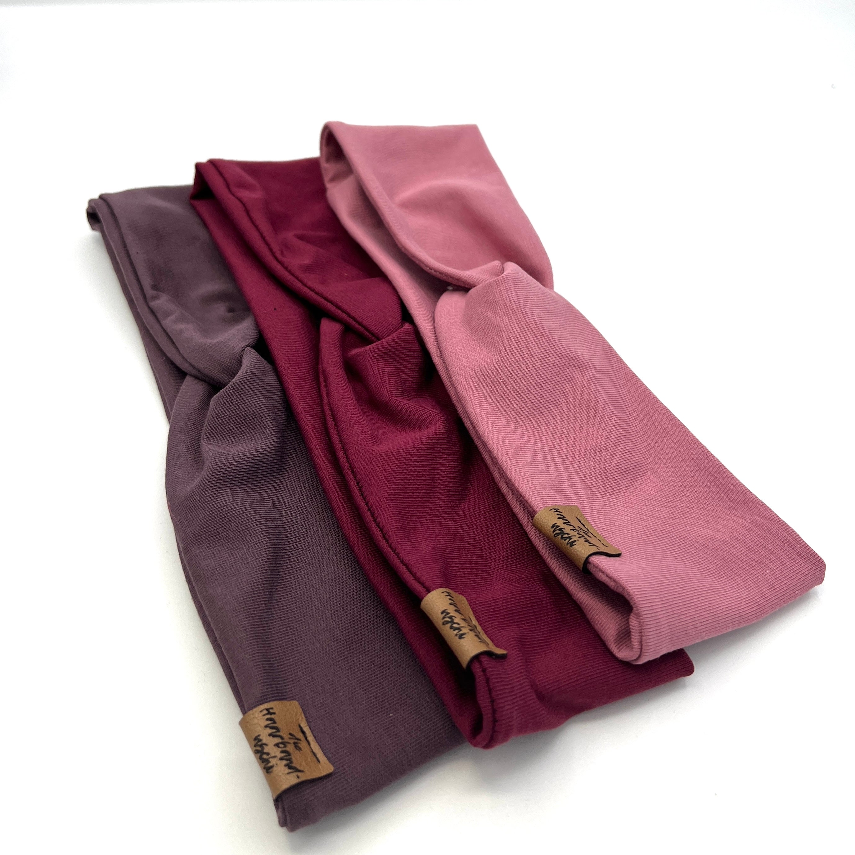 Basic Haarband - bordeaux schmal