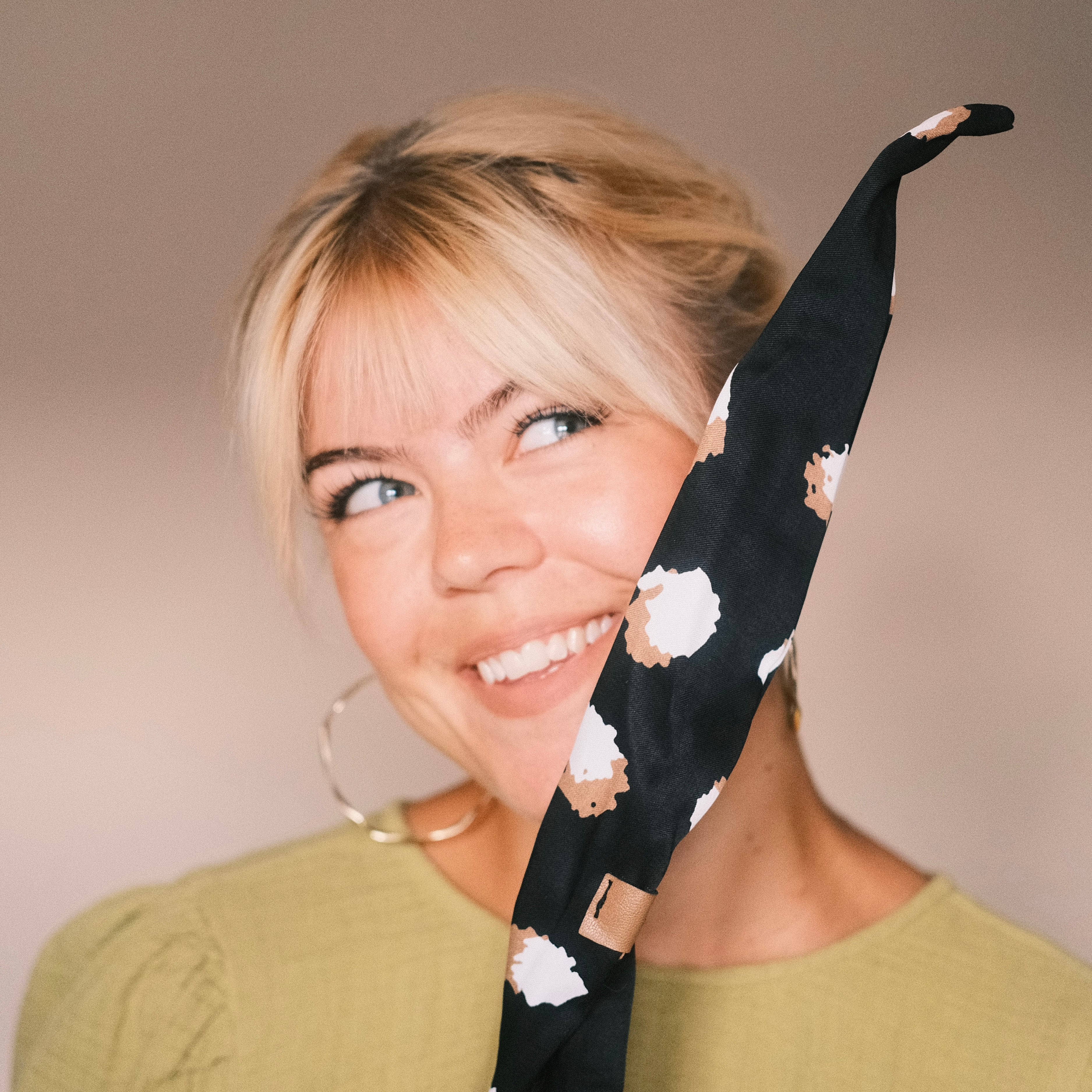 Drahthaarband schmal - Tupfen braun