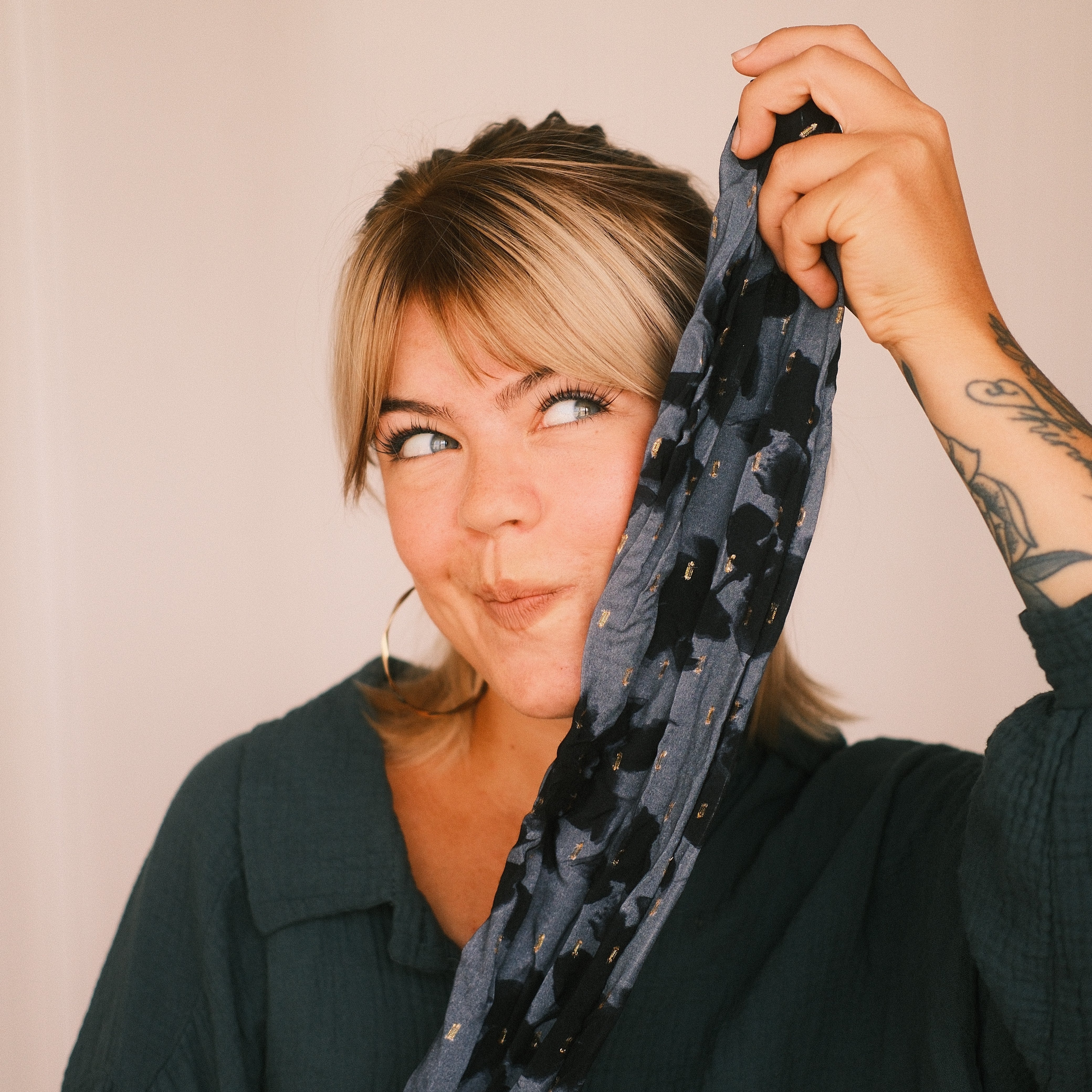 Drahthaarband Breit - Midnight Blue