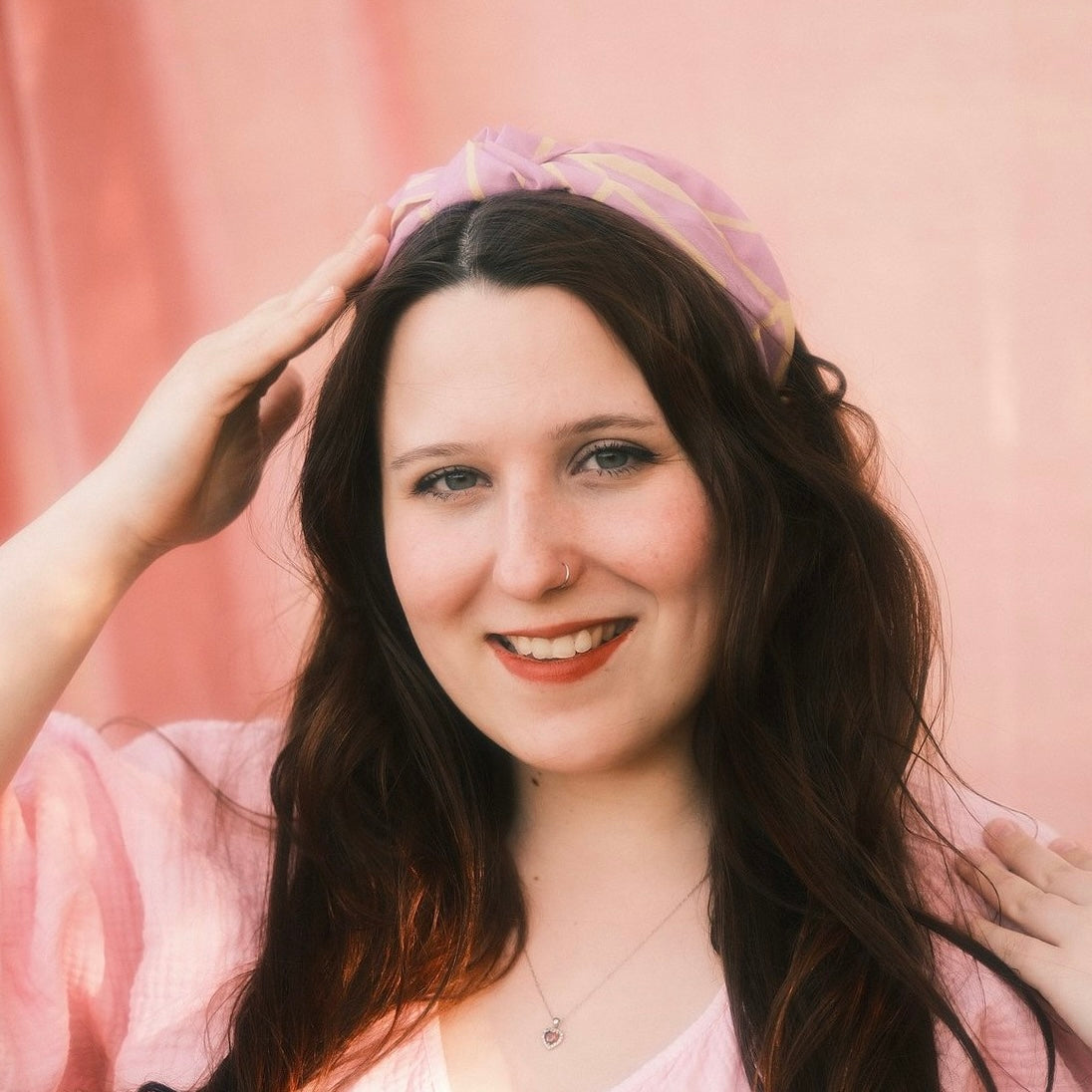 Katharina - Neon Muster Flieder/ Gelb