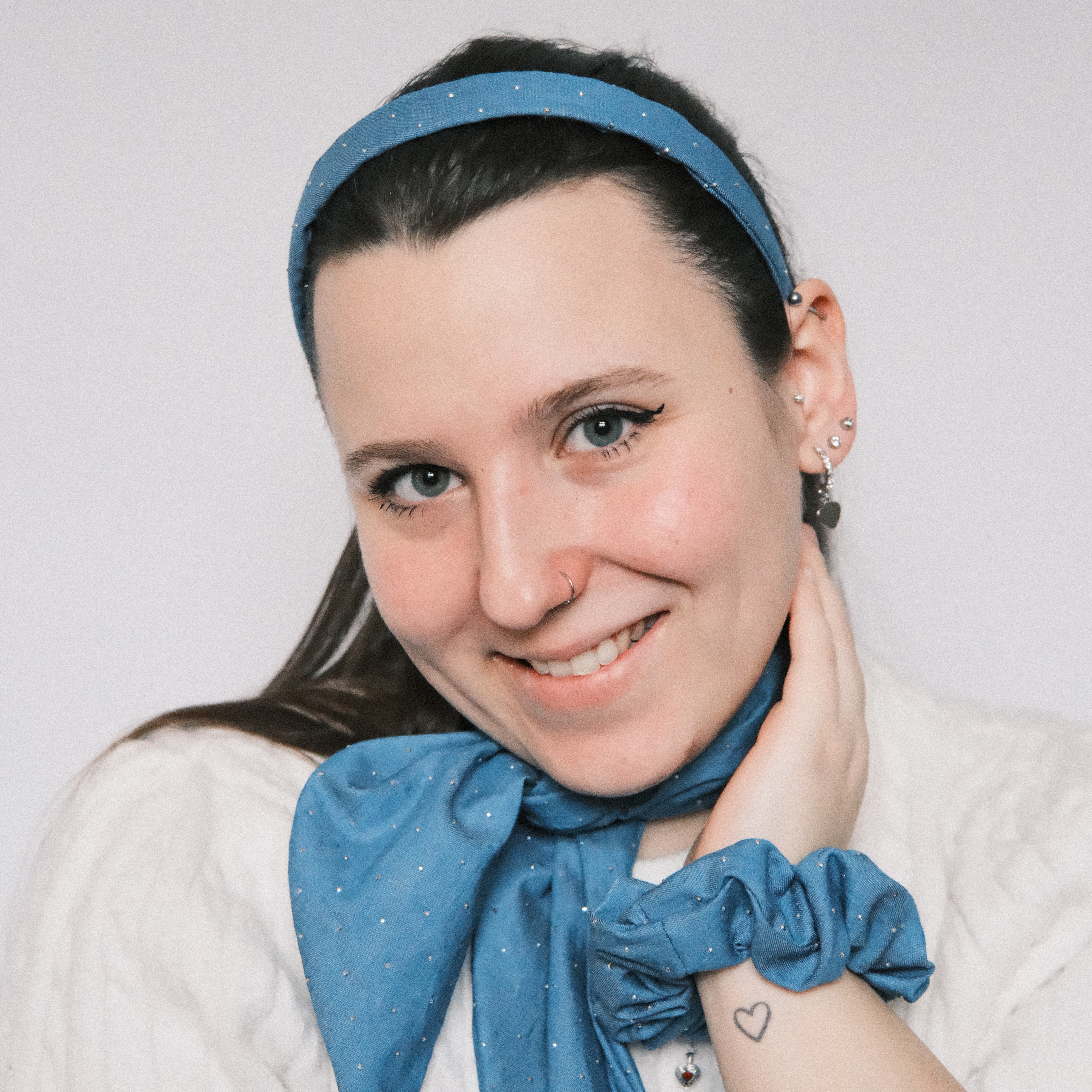 Anna - Jeans Glitzer dunkel