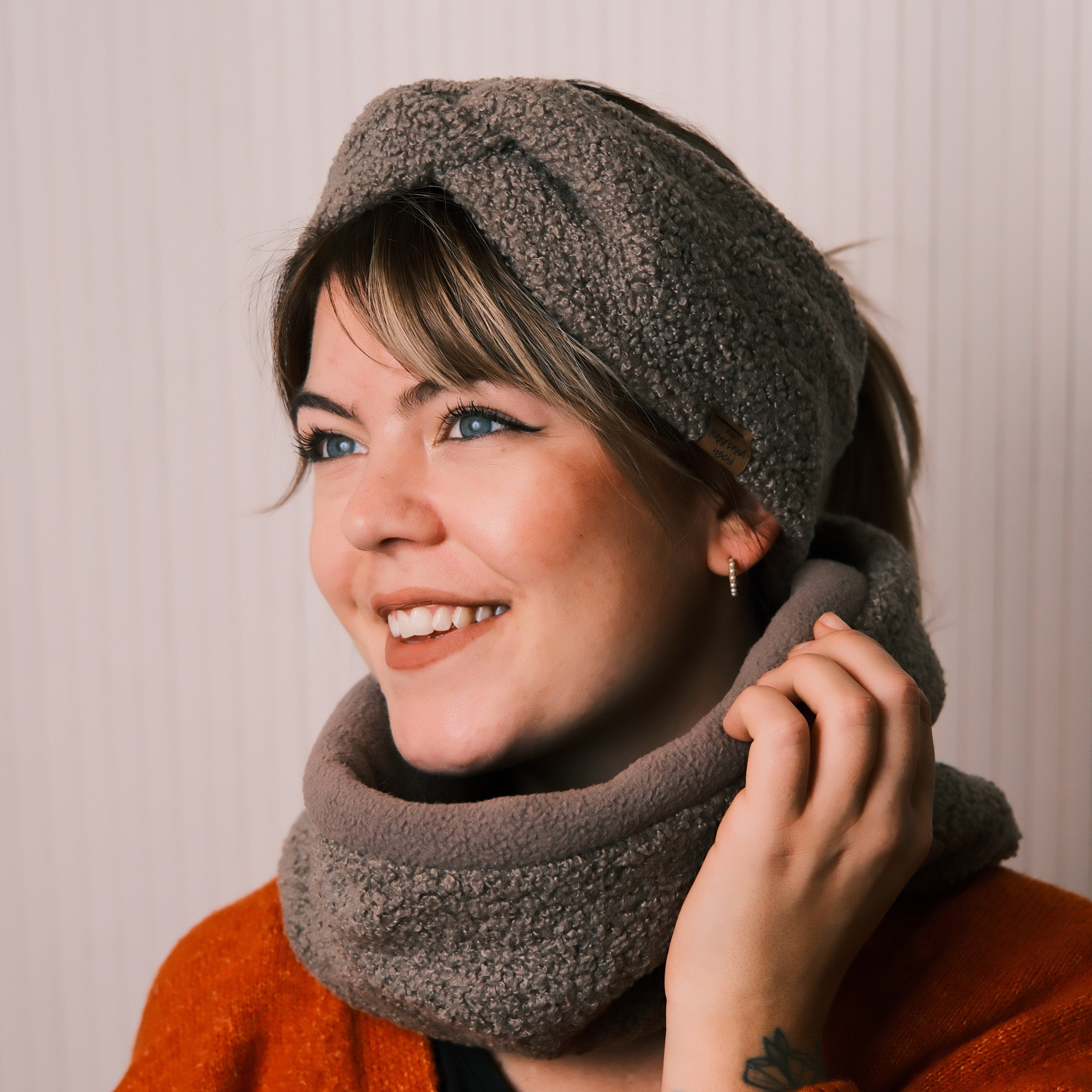 Basic Haarband - Teddy Frozen Taupe