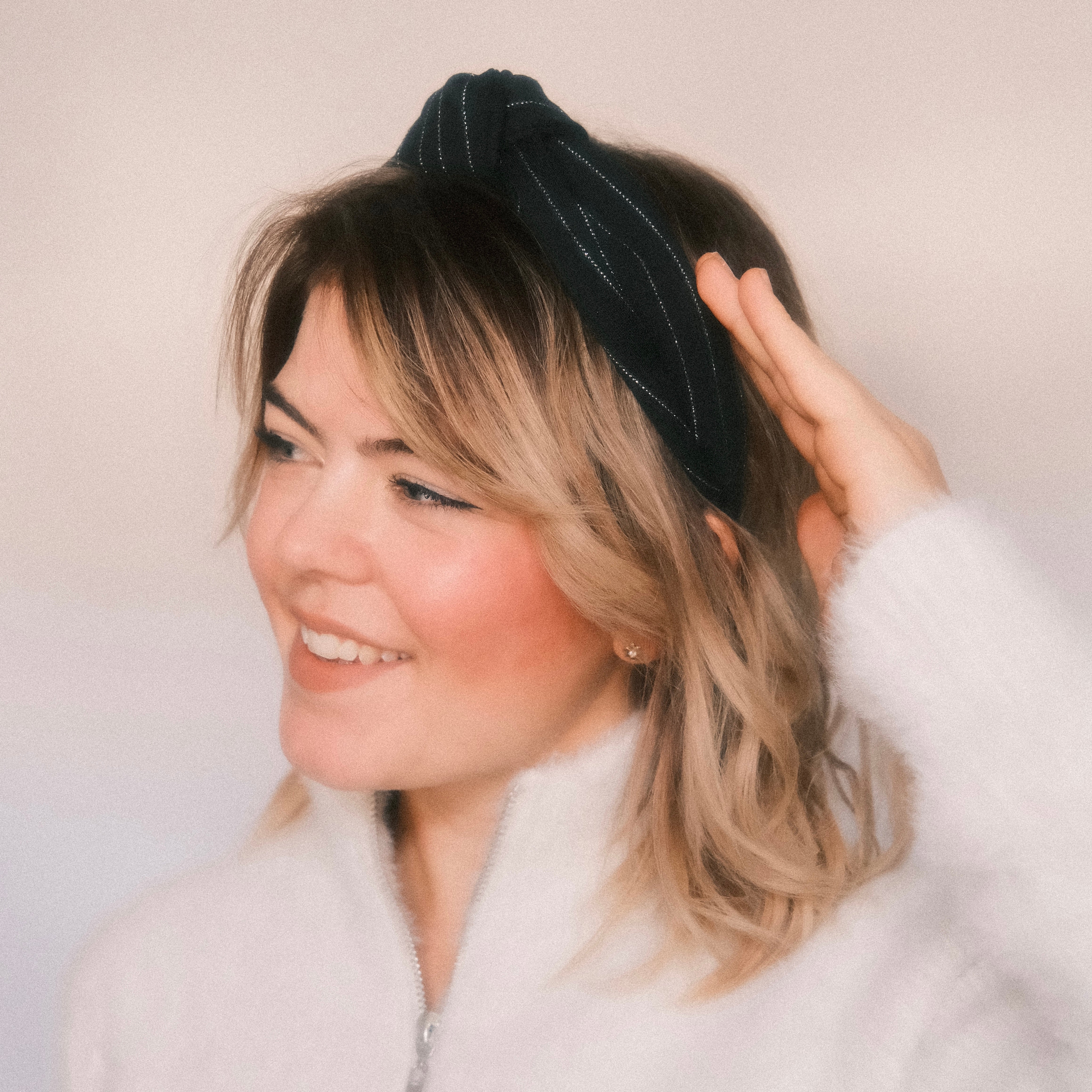 Leyla Haarreif - Streifen Silber