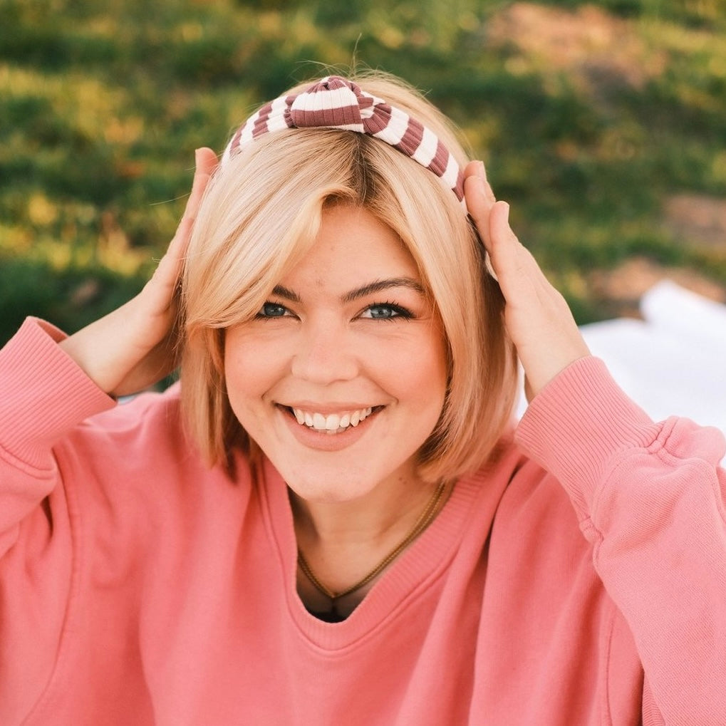 Lilly - gestreift Altrosa