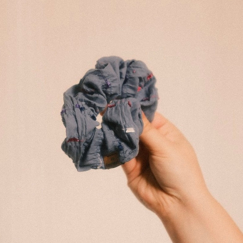 Scrunchie Boho blau