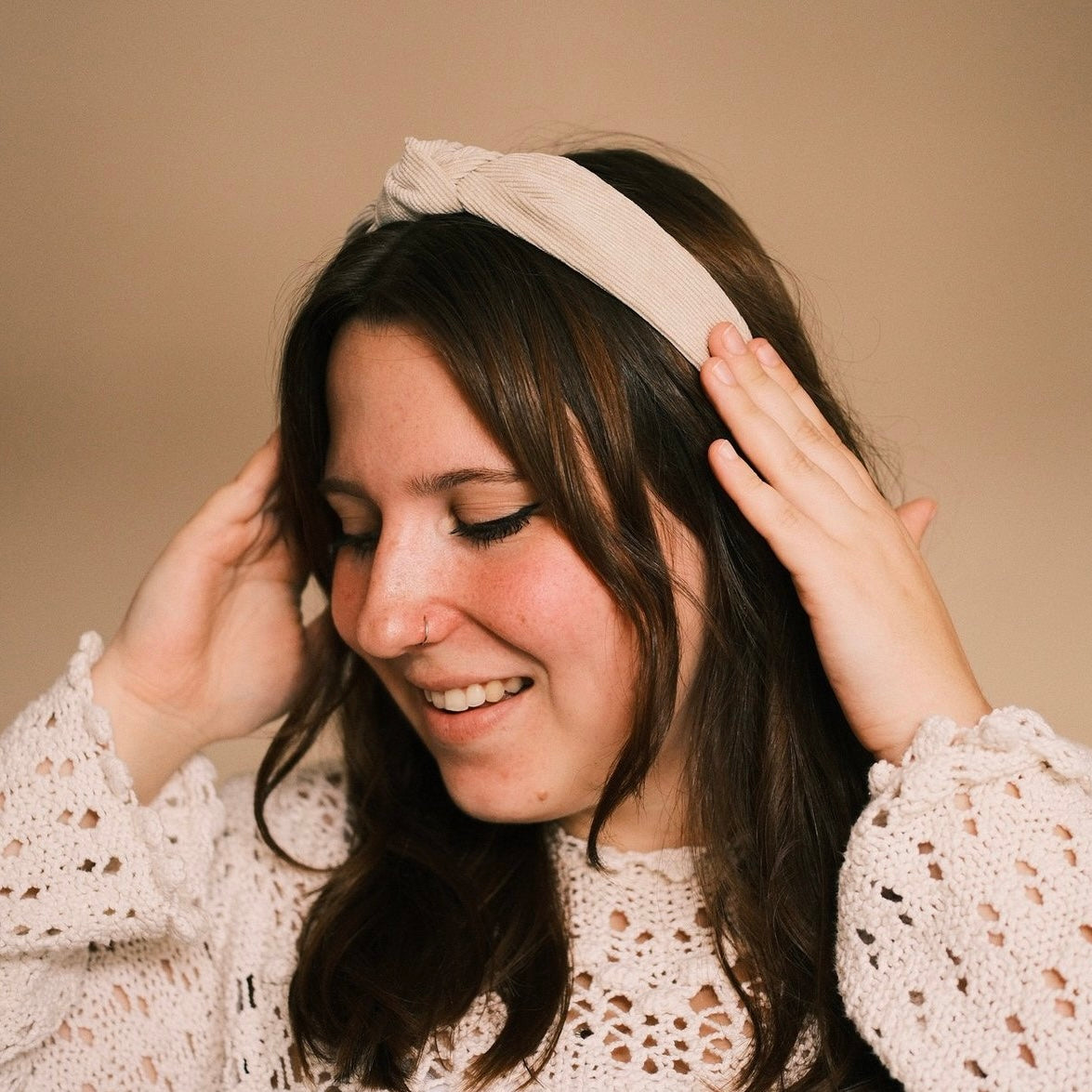 Milla - beige KNOTEN Haarreif