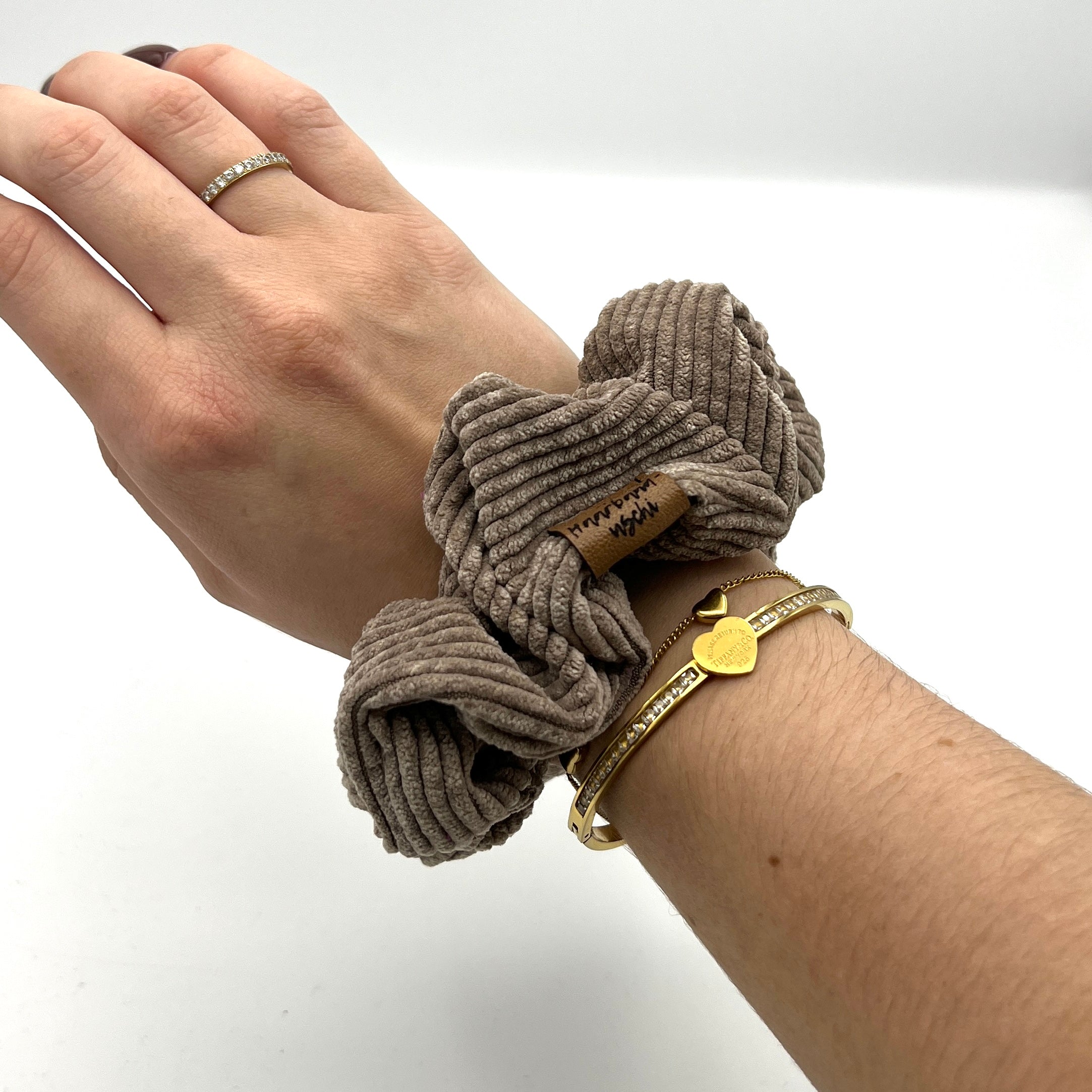 Scrunchie Cord Hellbraun