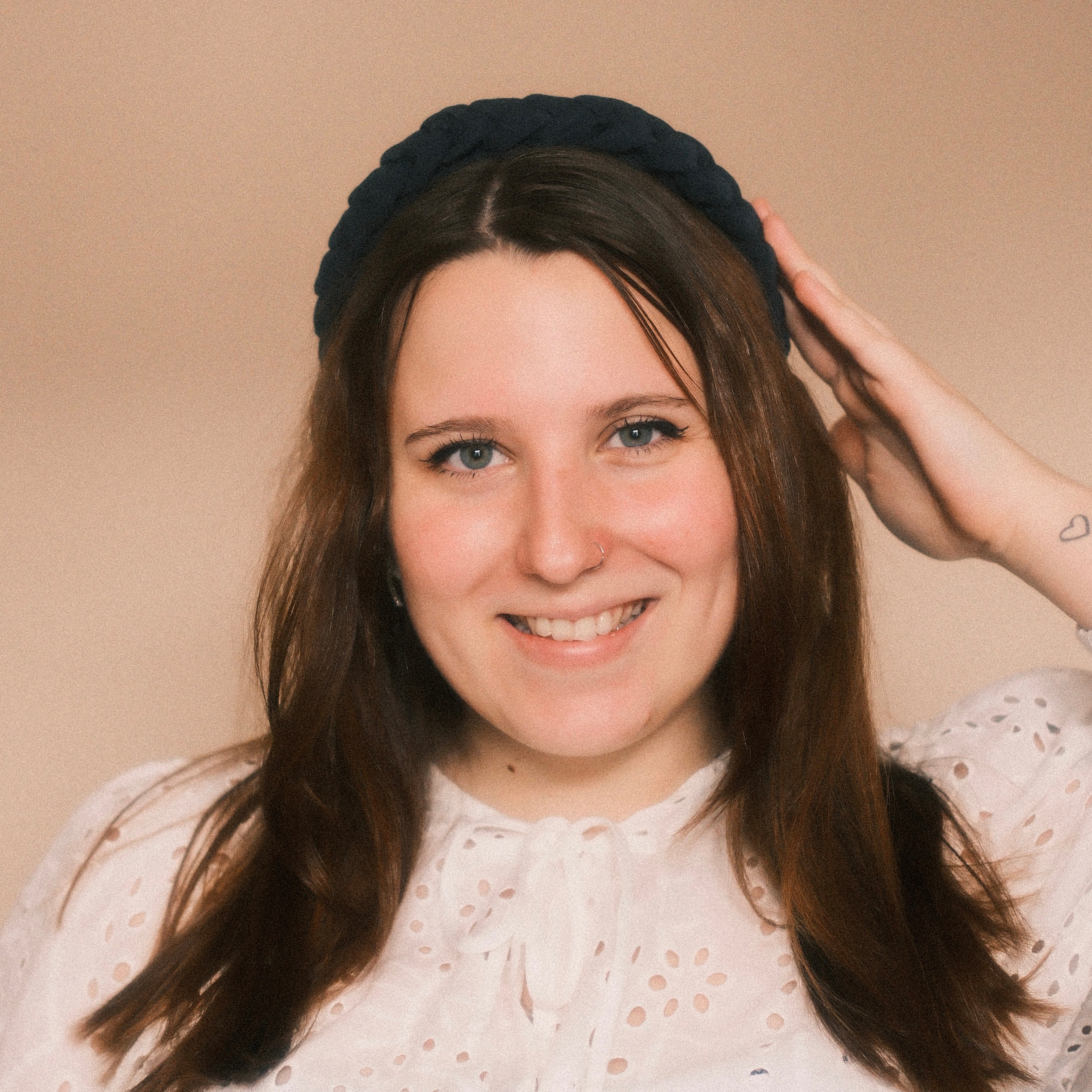 Luise - Haarreif geflochten Blau