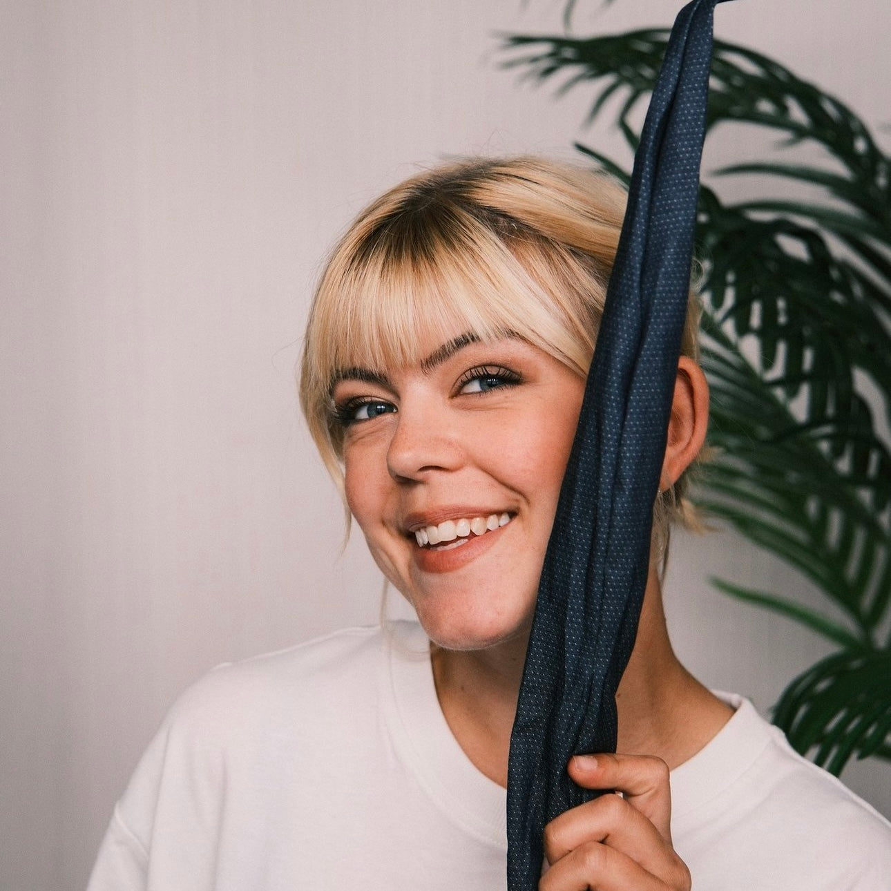 Drahthaarband Jeans Punkte