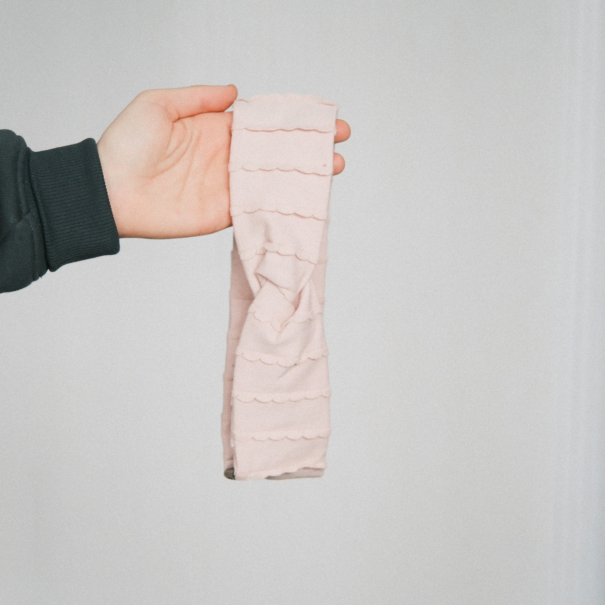 Basic Haarband - Feinrüsche Rosa