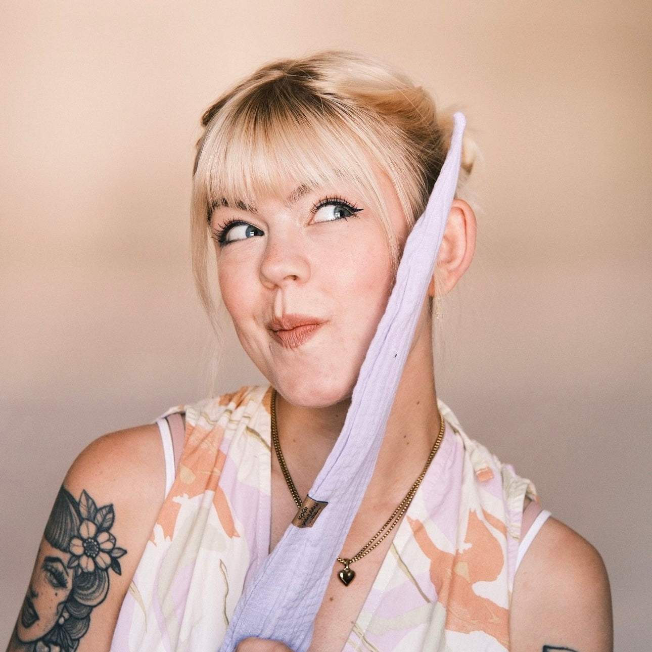 Drahthaarband Musselin flieder