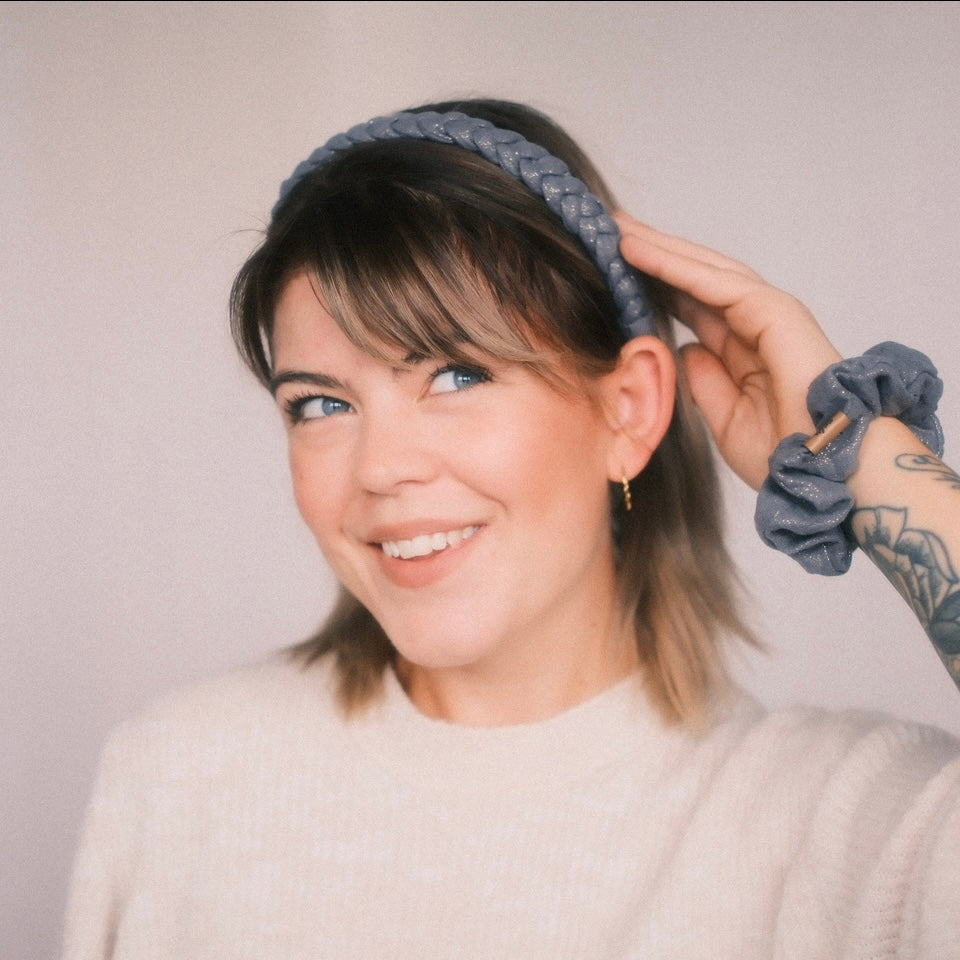 Leni - Glitzer Blaugrau