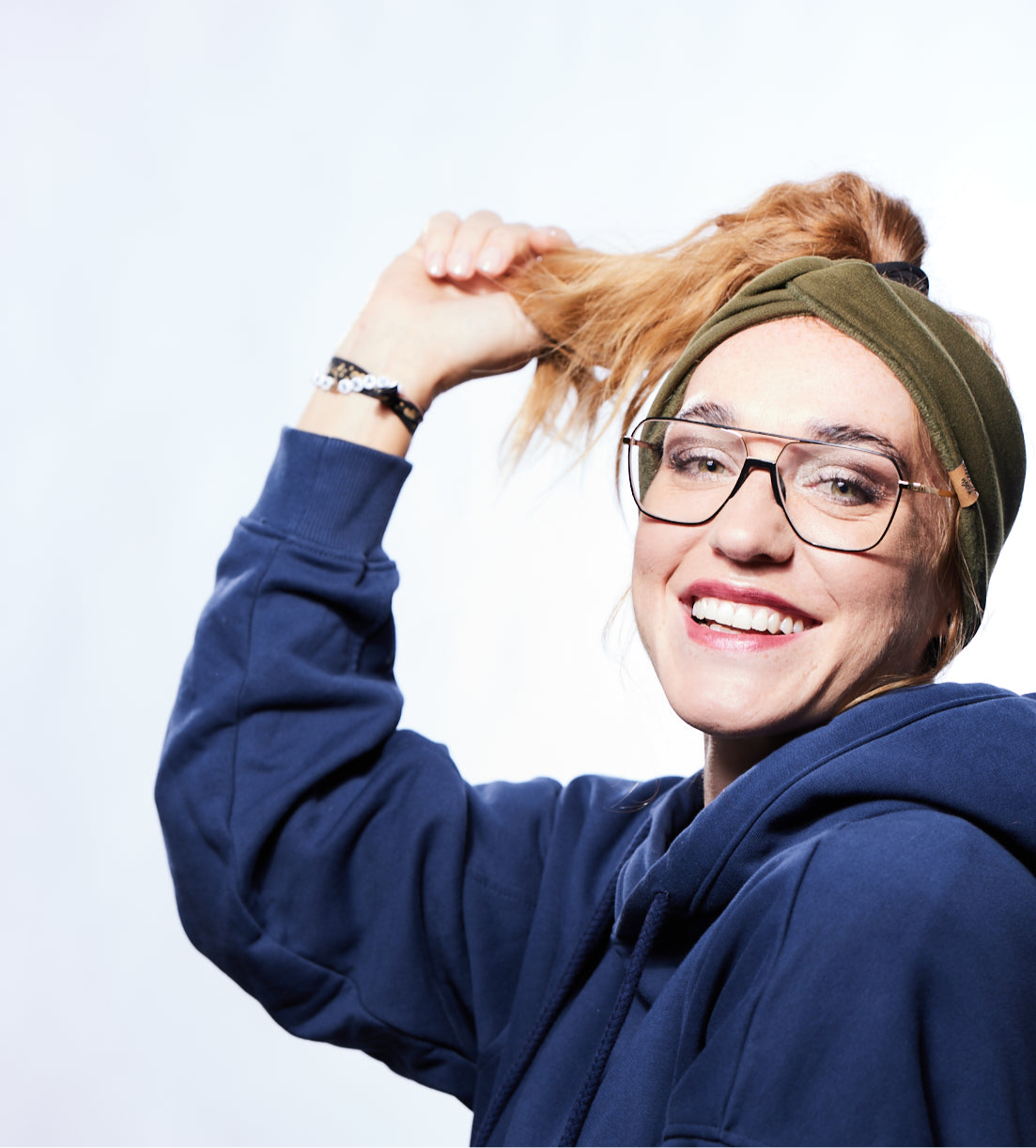 Stirnband Basic gefüttert khaki