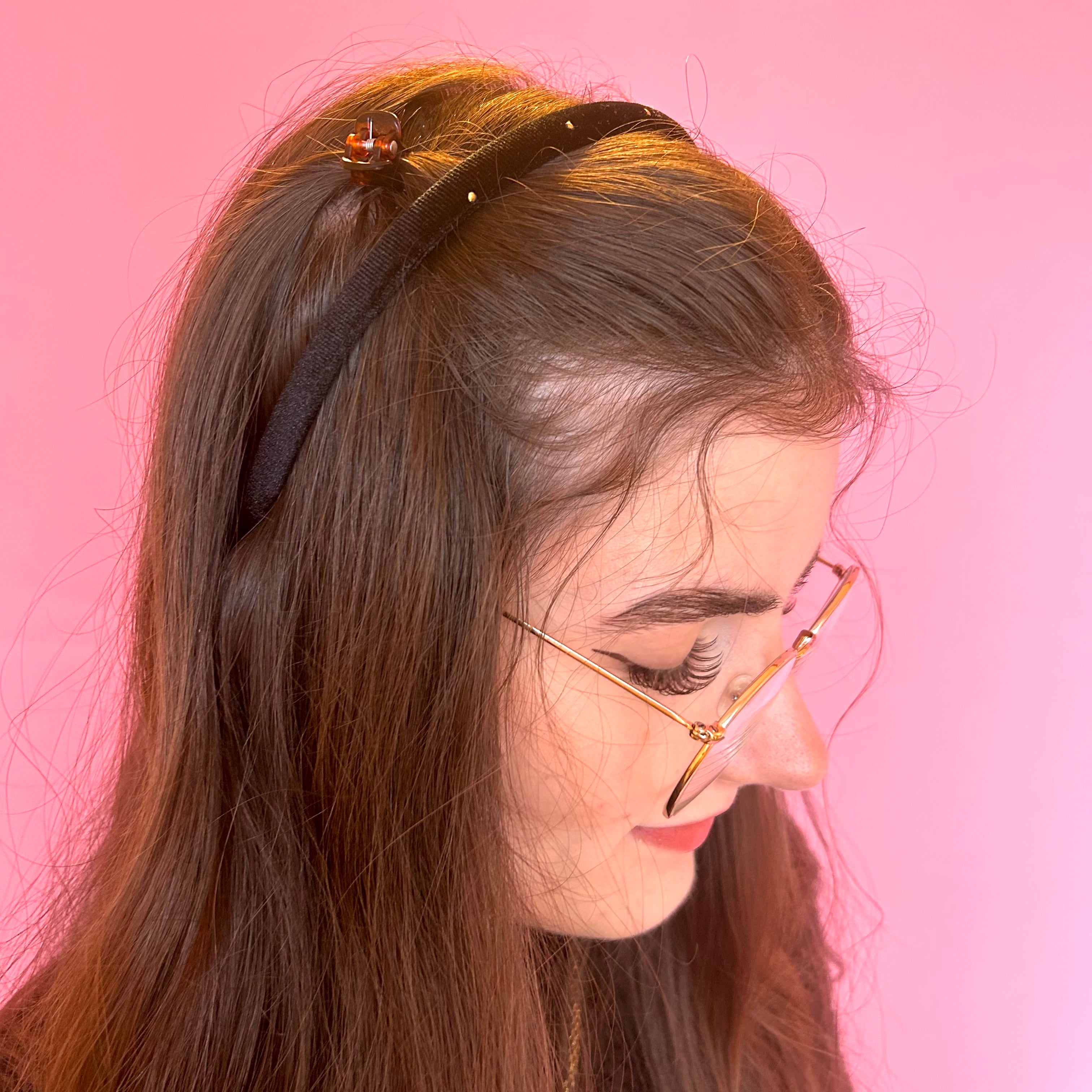 Lina - Samt Punkte Silber