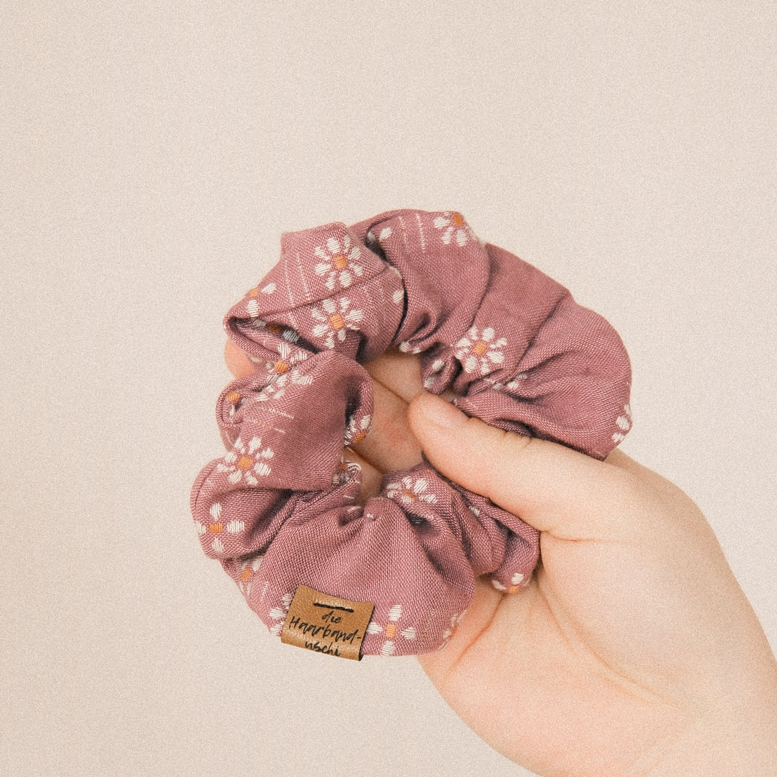 Scrunchie - Blümchen Lila
