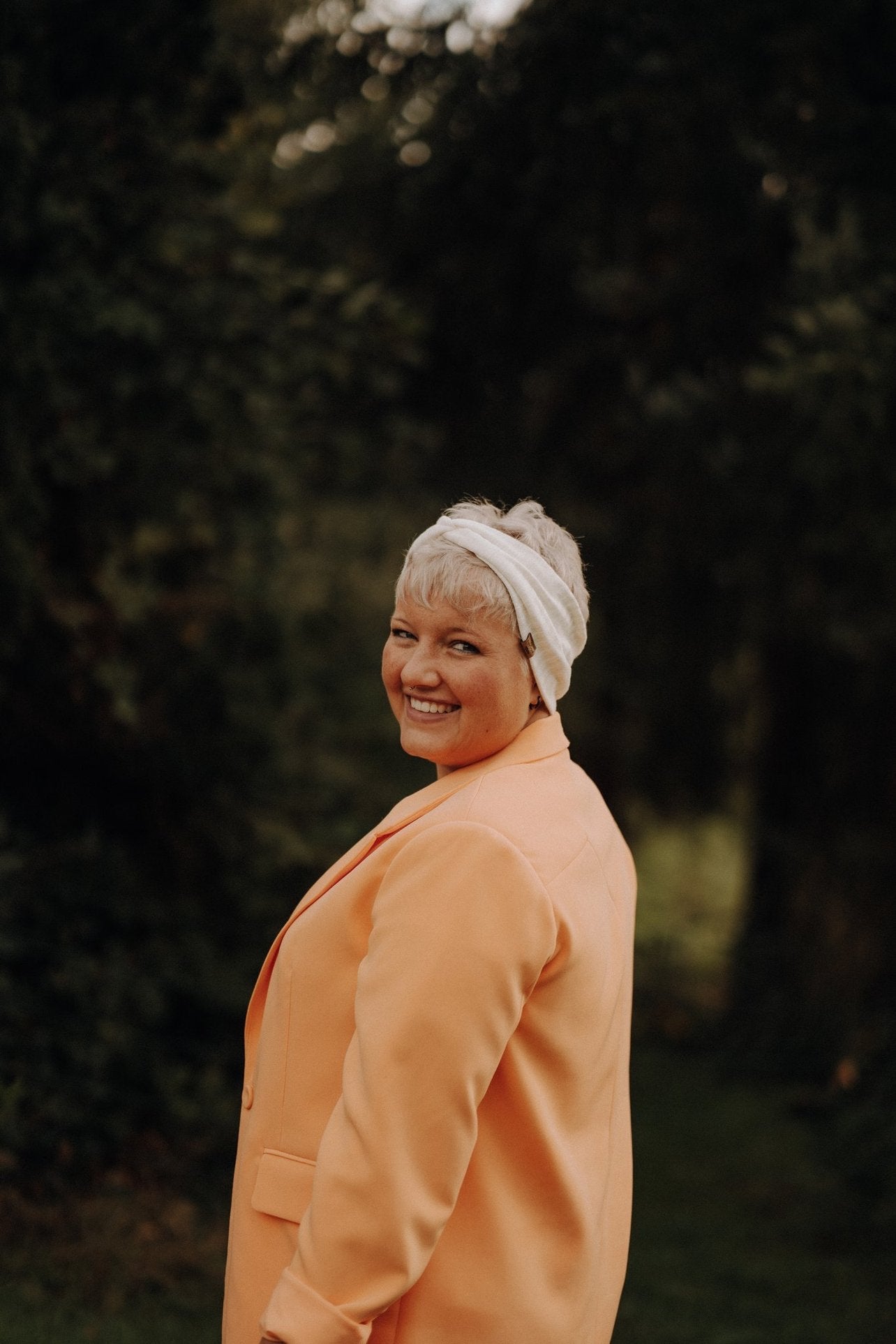 Haarband Basic Strick Cremeweiß