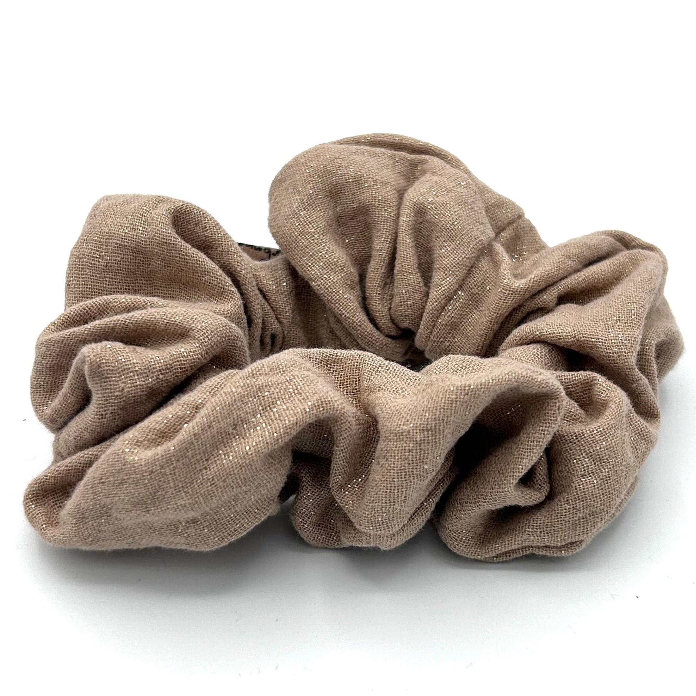 Scrunchie - Glitzer Beige