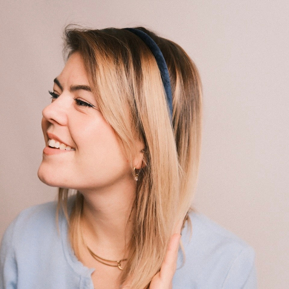 Lina - Samt Indigo Blau