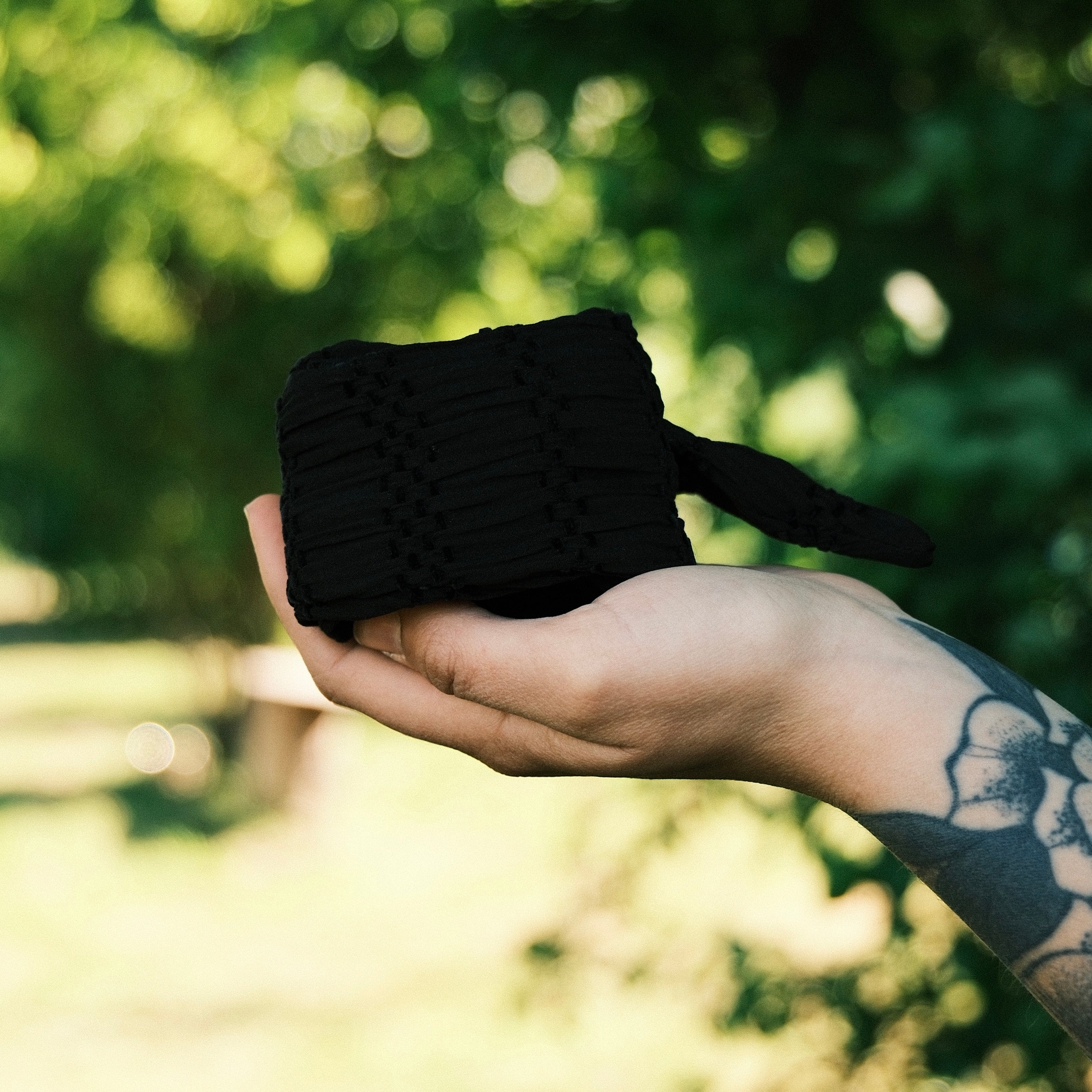 Drahthaarband gerafft schwarz