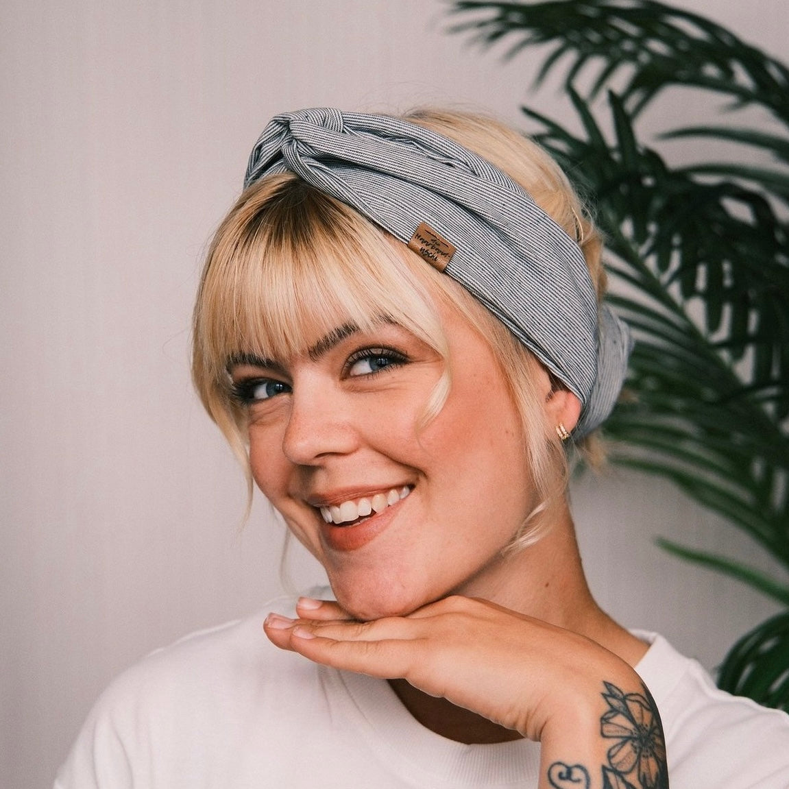 Drahthaarband Jeans Streifen