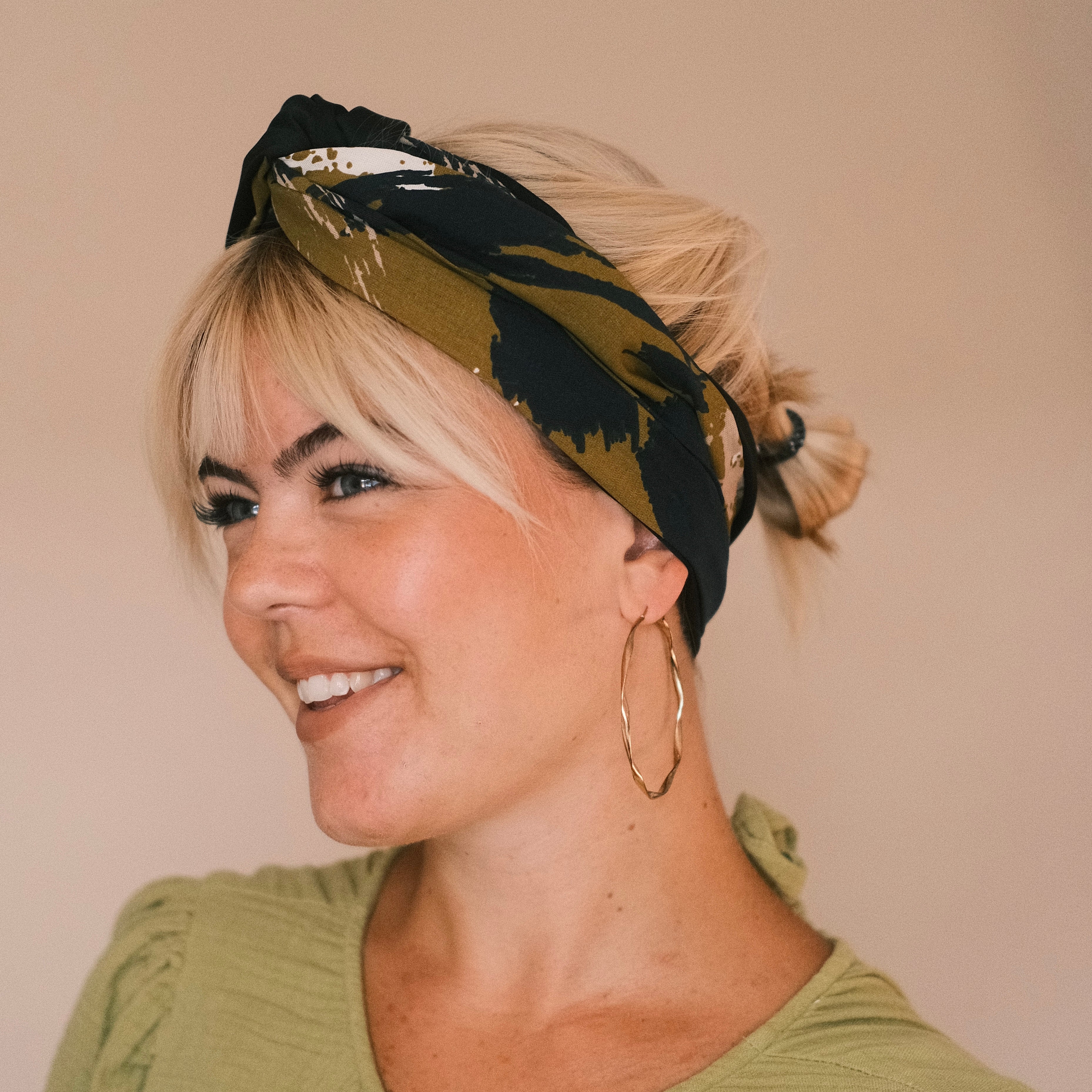 Drahthaarband 2 Seiten - Camouflage Grün