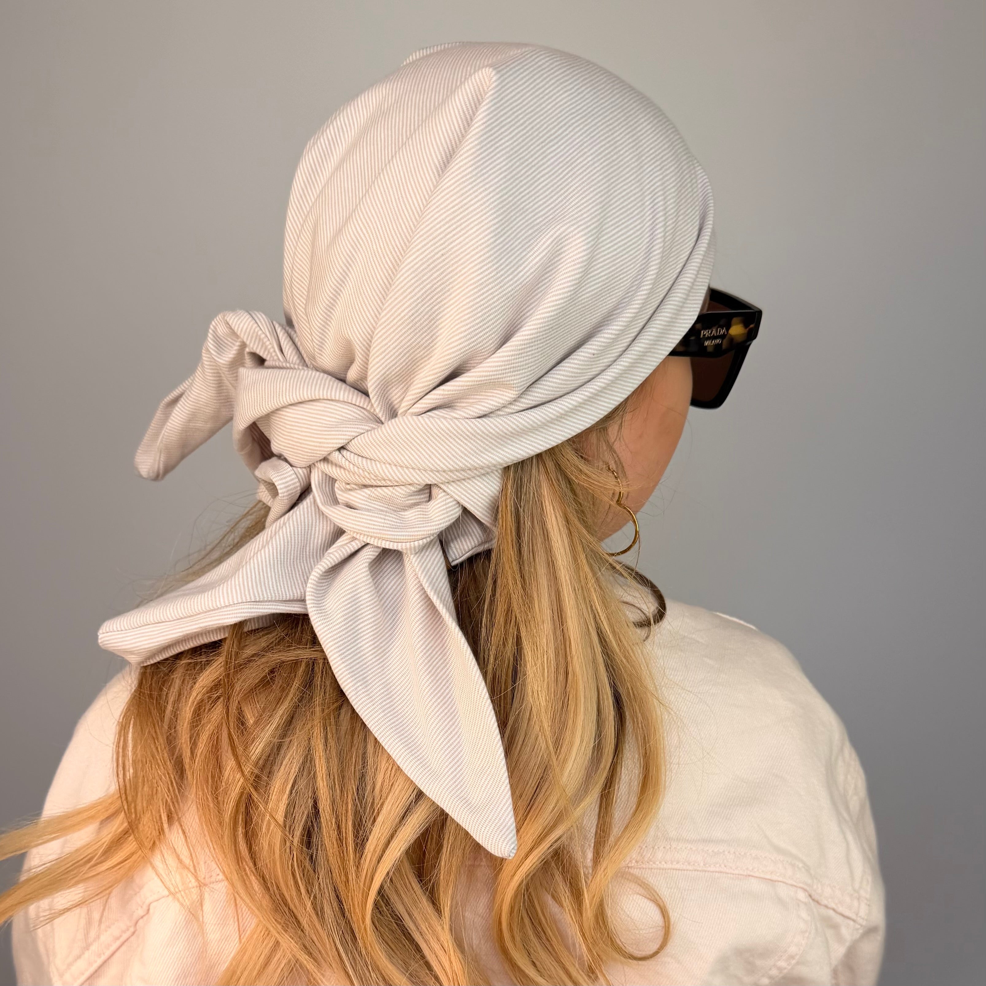 Bandana - gestreift Beige