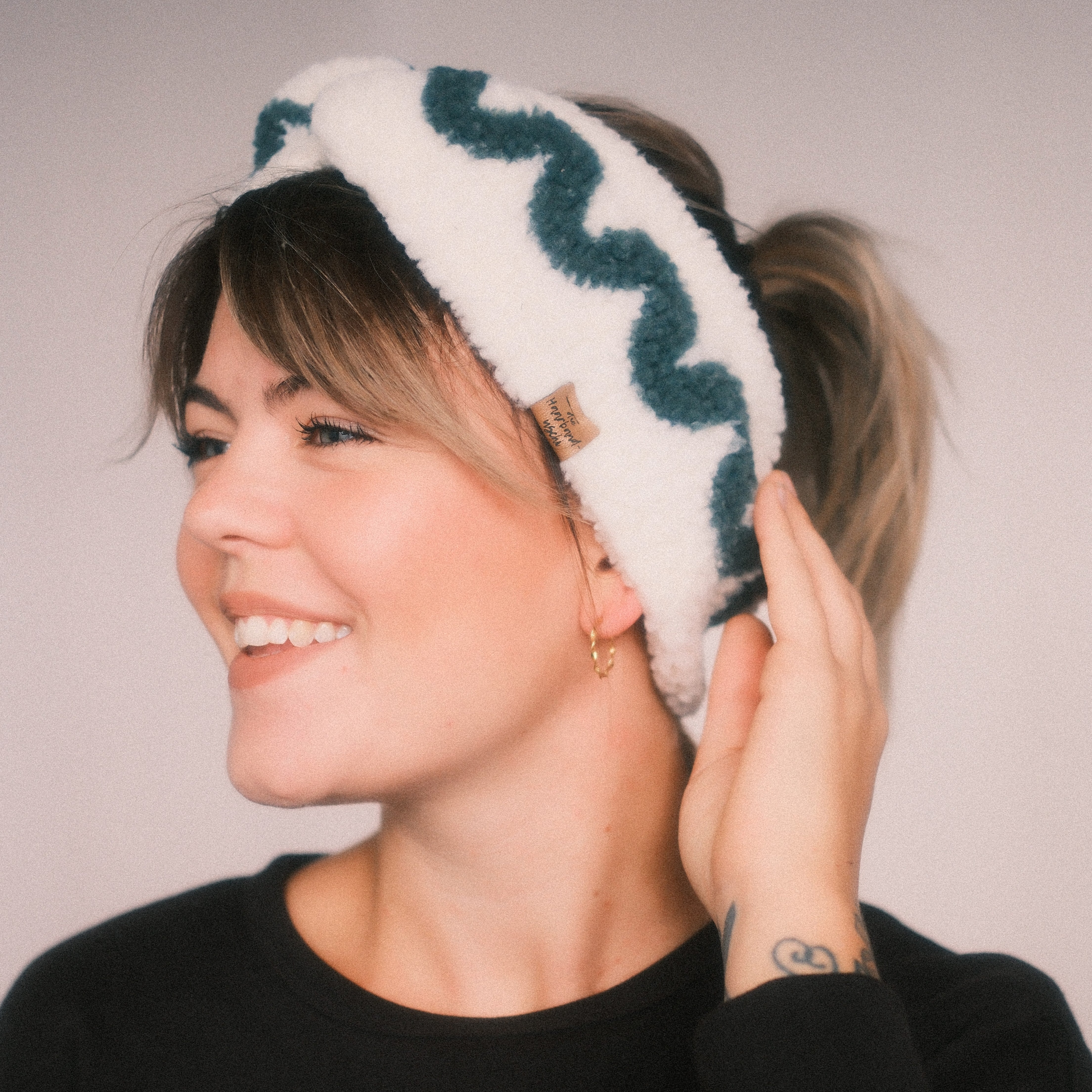 Basic Haarband - Teddy Wave Dunkelgrün