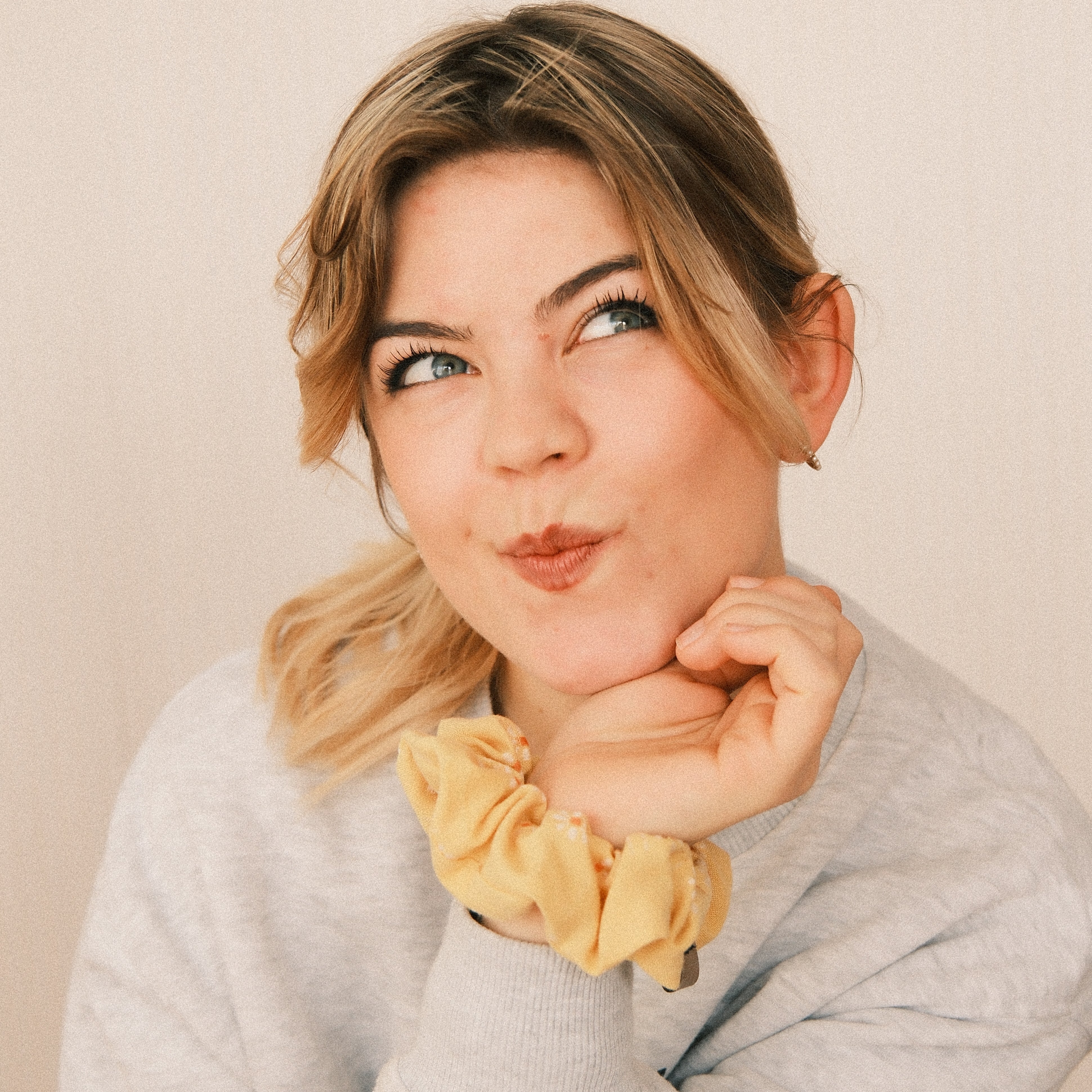 Scrunchie - Blümchen Gelb