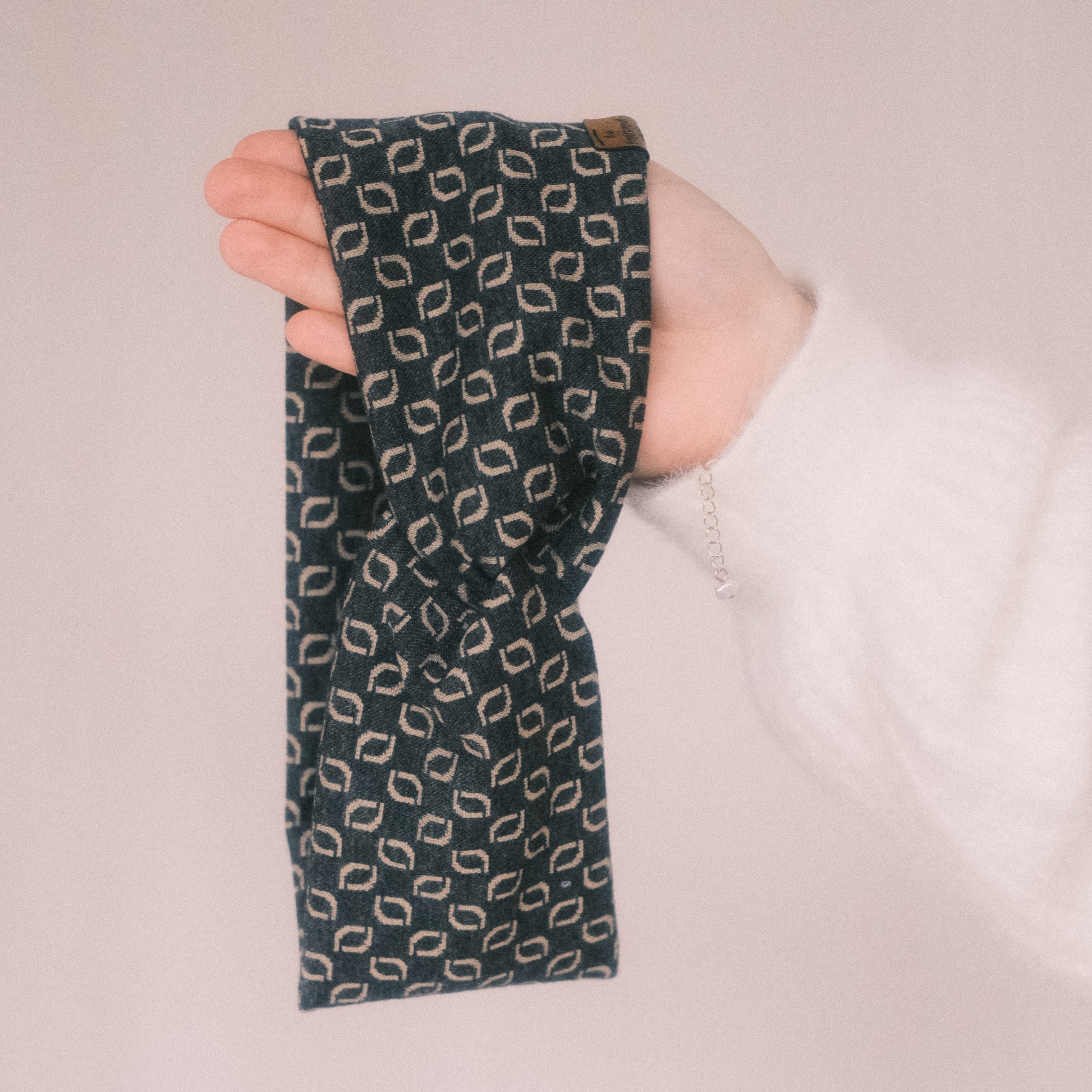 Basic Haarband - Geo Anthrazit