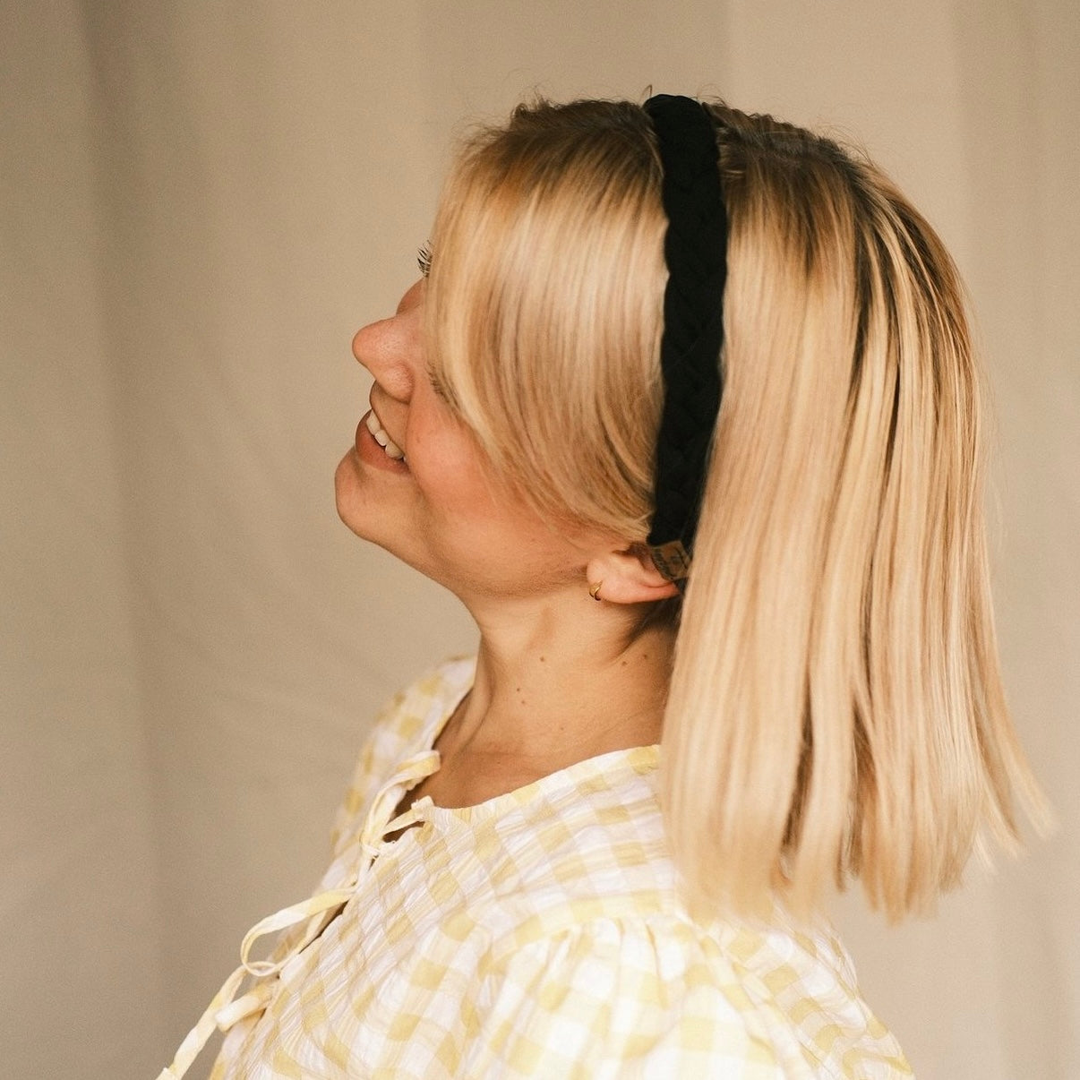 Haarband geflochten schwarz