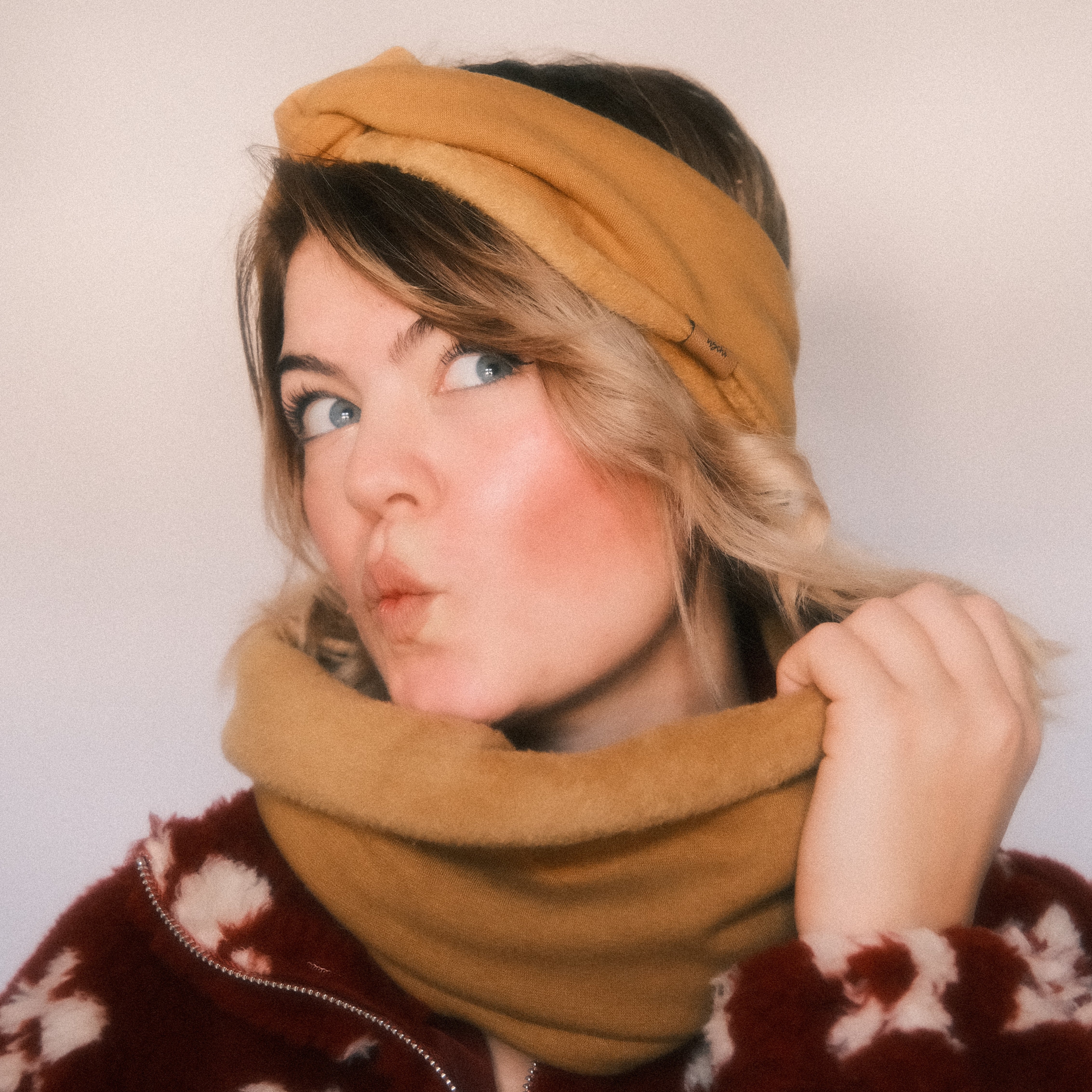 Loop - Samt gefüttert Senf