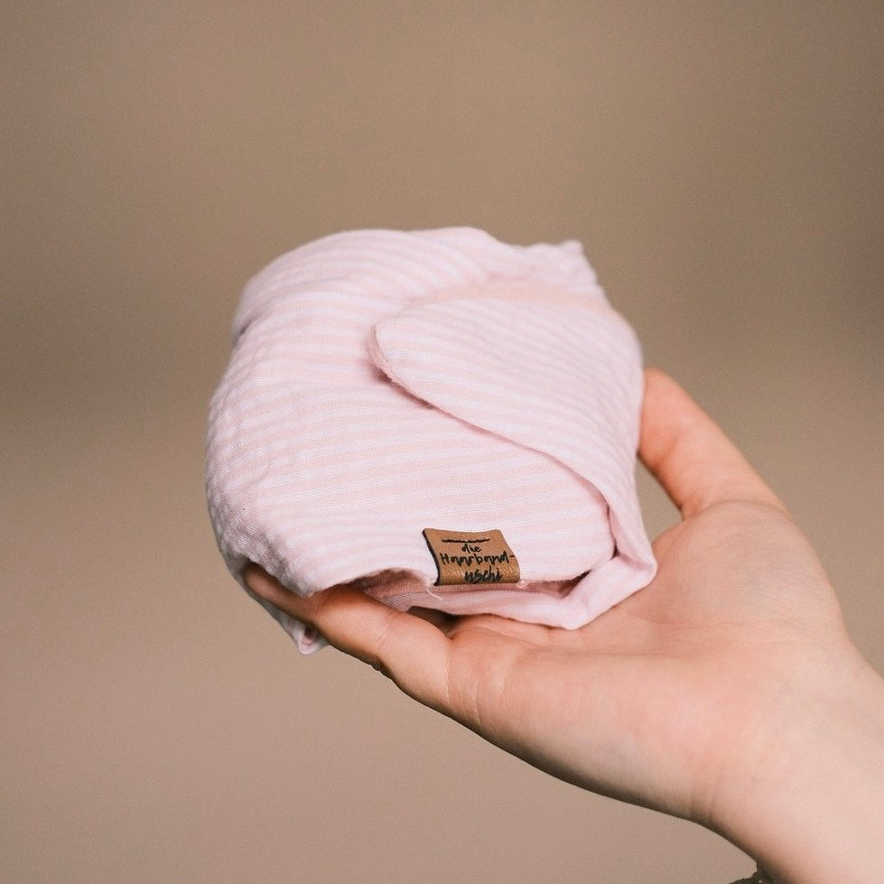 Drahthaarband 2 Seiten gestreift Rosa