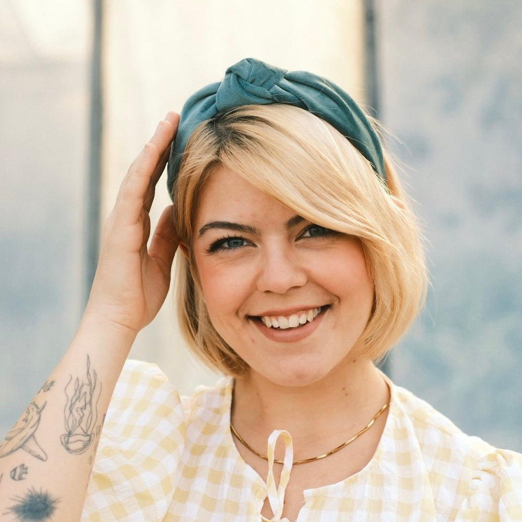 Elli - Paradiestürkis Haarreif Knoten