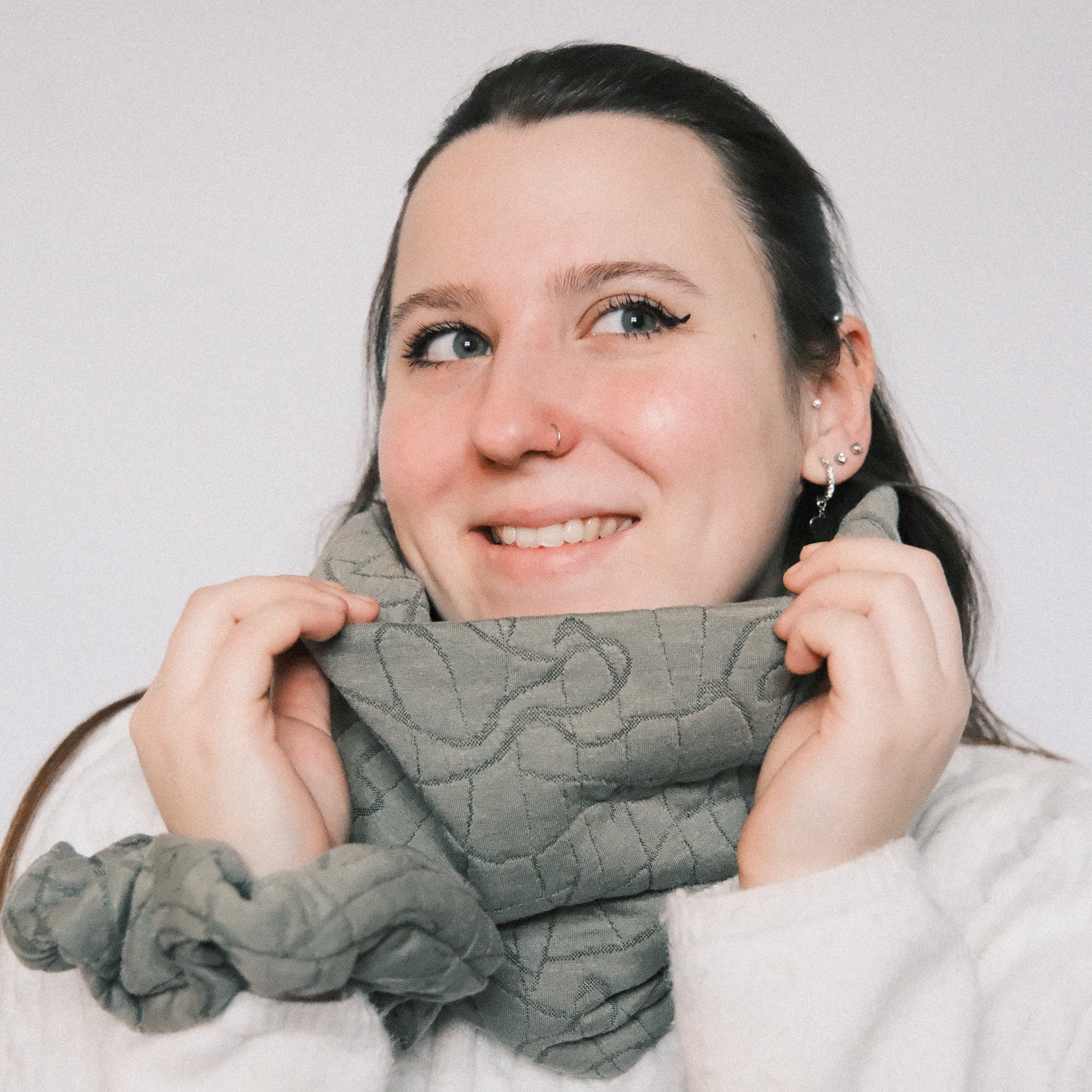 Scrunchie - Muster Khaki