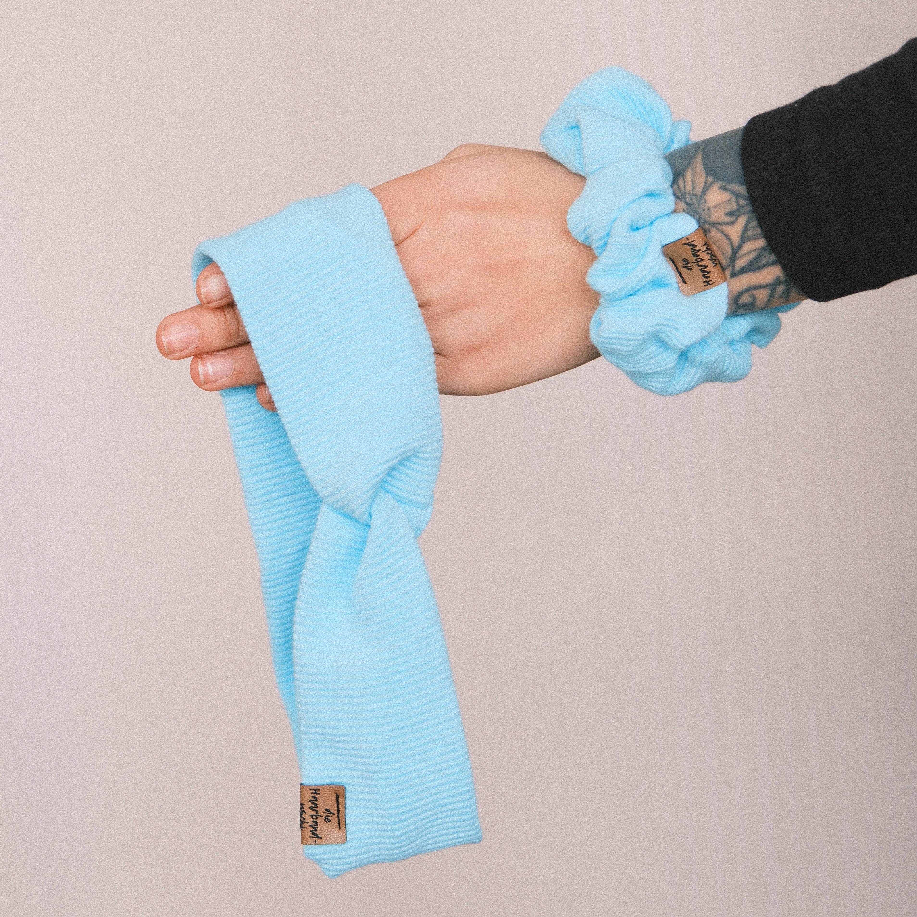 Basic Haarband - Soft Rib Babyblau