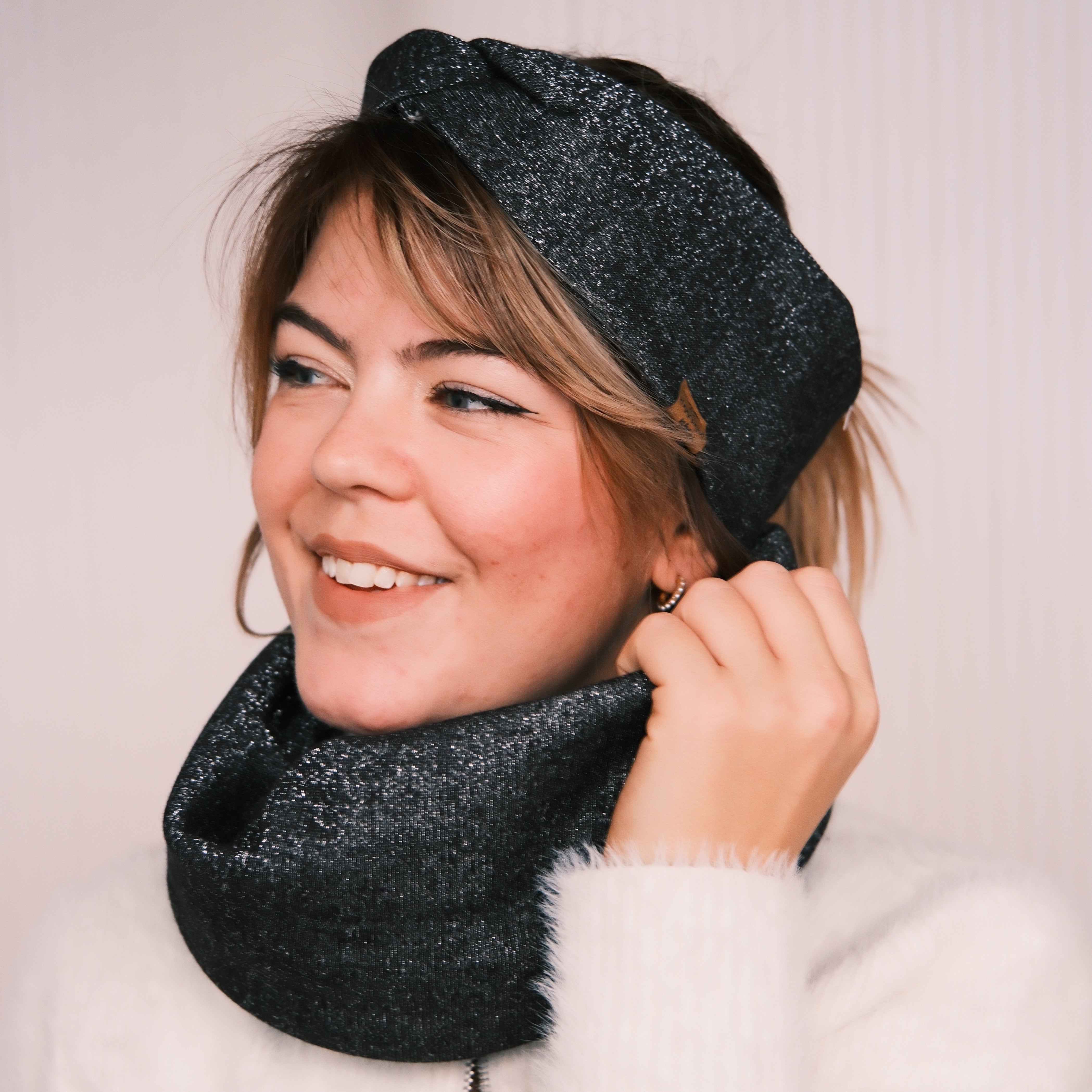 Loop - Glitzer Schwarz